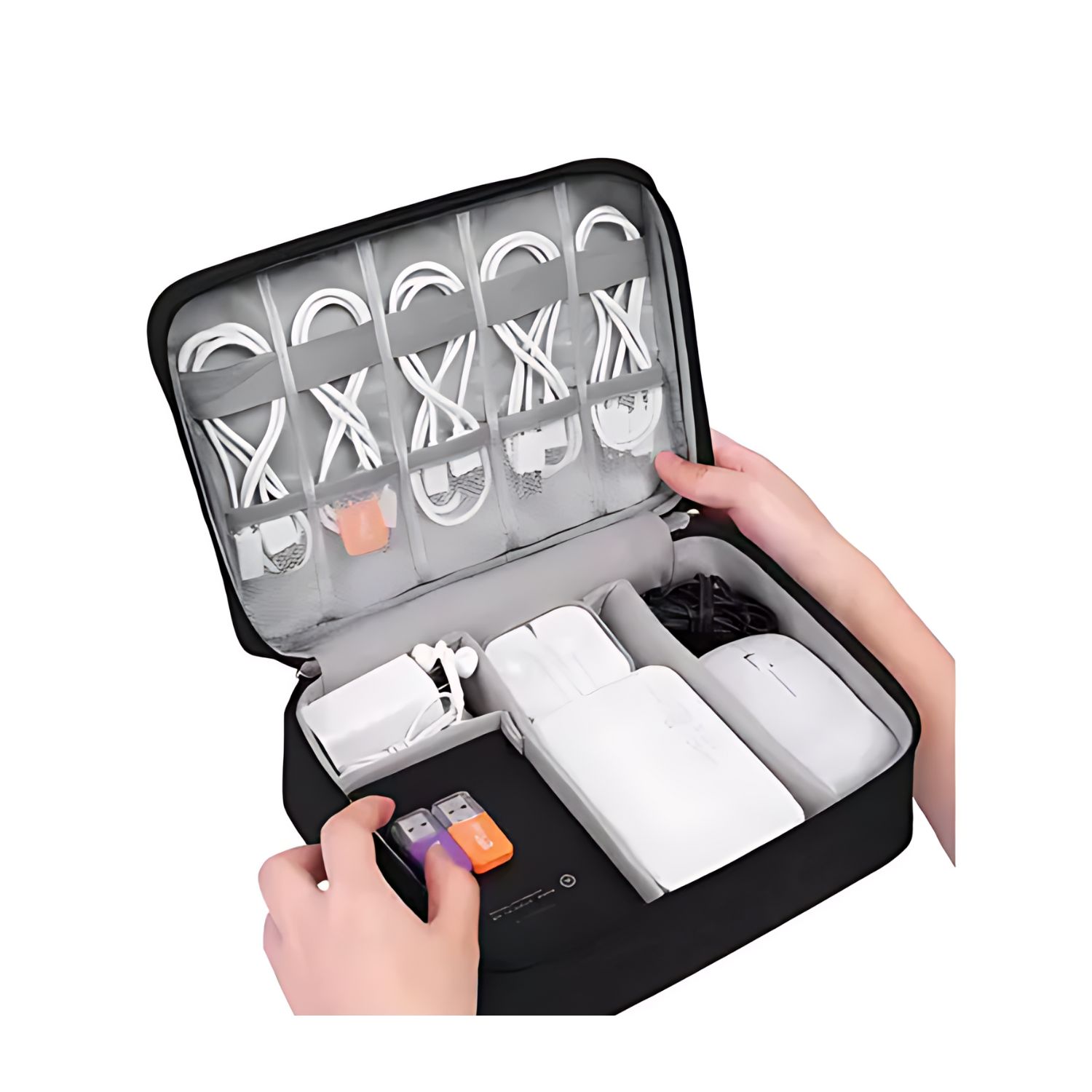 ESTUCHE ORGANIZADOR CABLES ORDENADOR BOLSO ORGANIZADOR VIAJE - 4