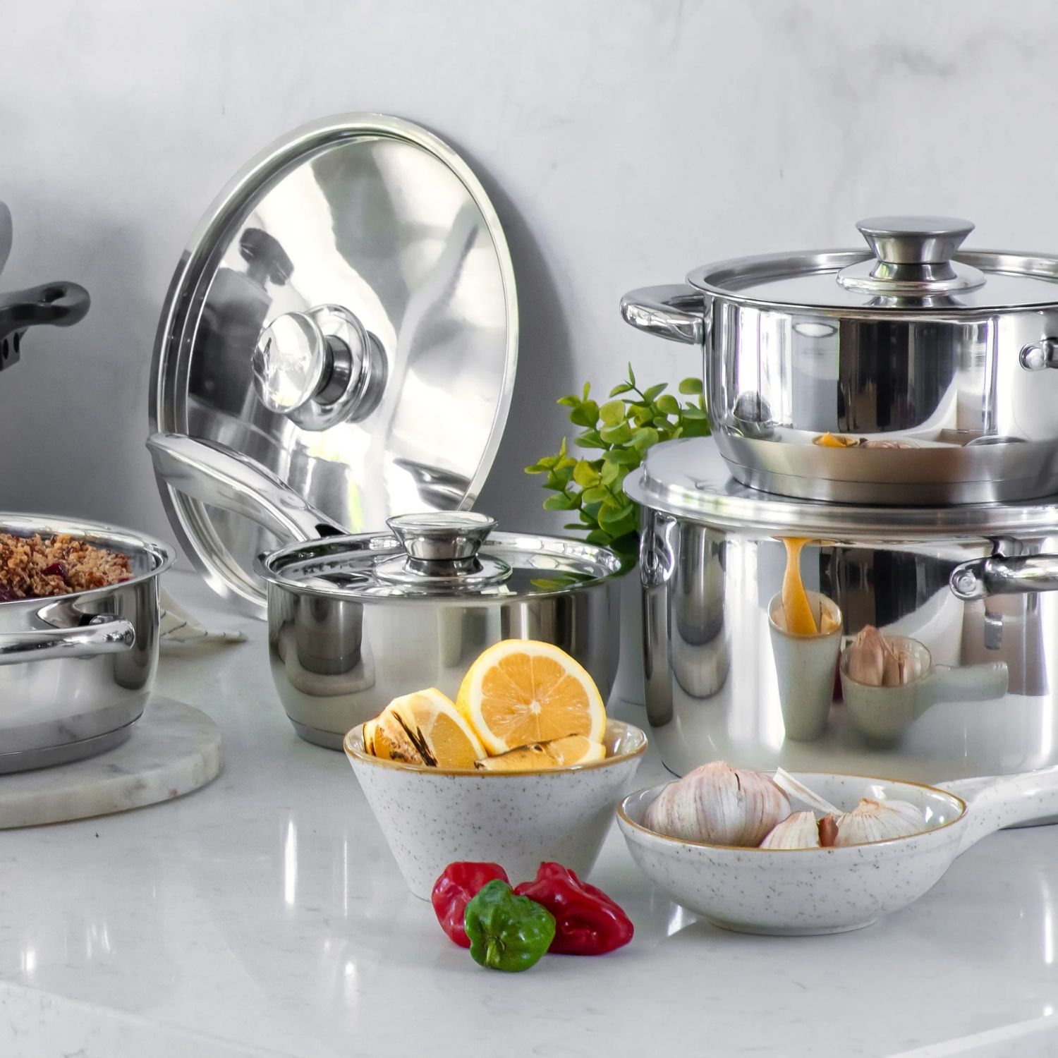 BATERIA COCINA WENS 6 PIEZAS ACERO INOXIDABLE COCINA 420-6SS - 8