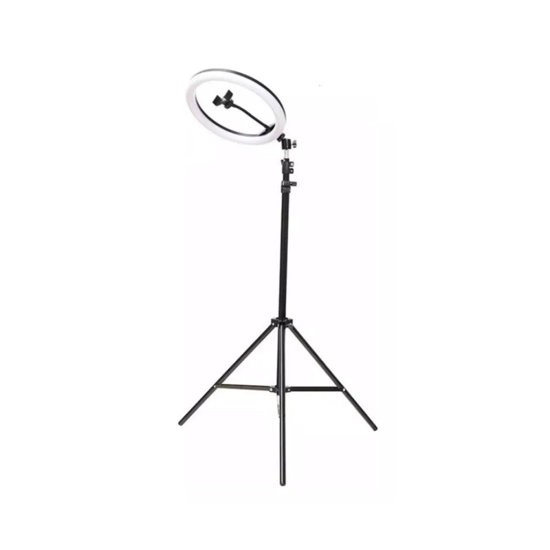 ARO DE LUZ DISPARO 30CM 26 CM FOTOGRAFIA ILUMINACION CON TRIPODE 180 CM - 3