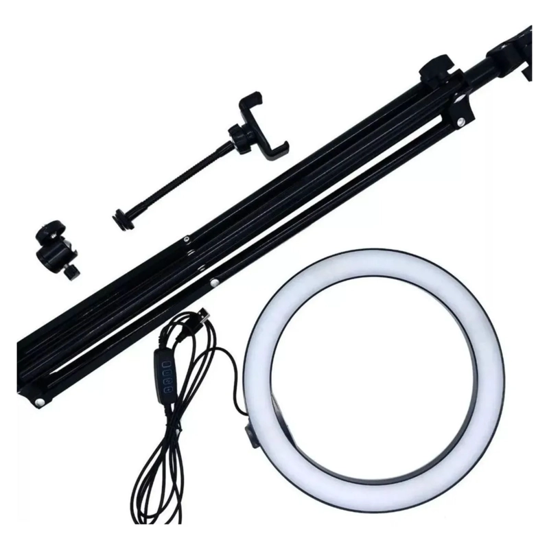 ARO DE LUZ DISPARO 30CM 26 CM FOTOGRAFIA ILUMINACION CON TRIPODE 180 CM - 6