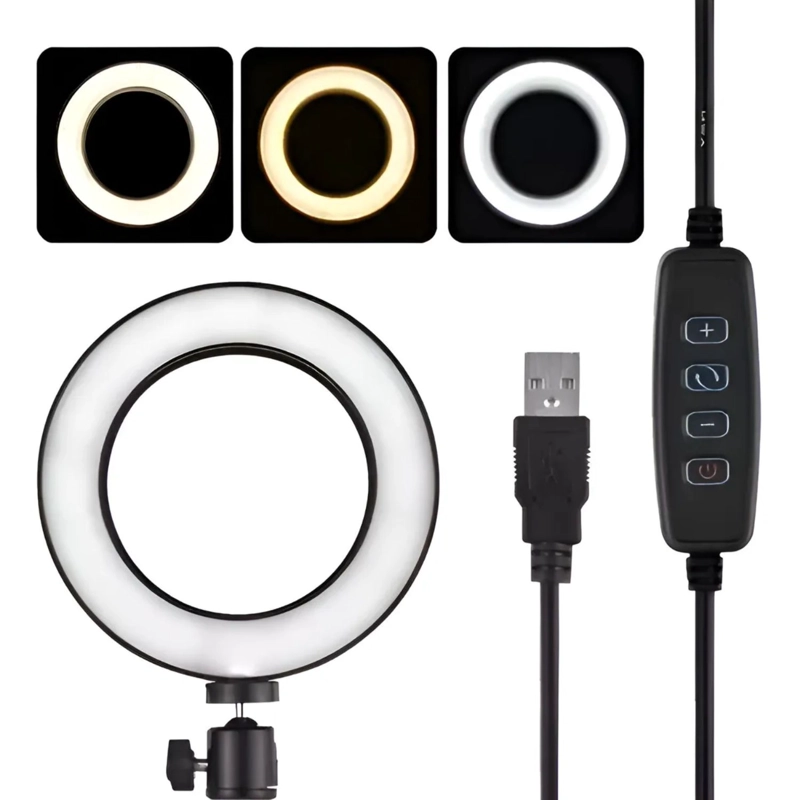 ARO DE LUZ DISPARO 30CM 26 CM FOTOGRAFIA ILUMINACION CON TRIPODE 180 CM - 7