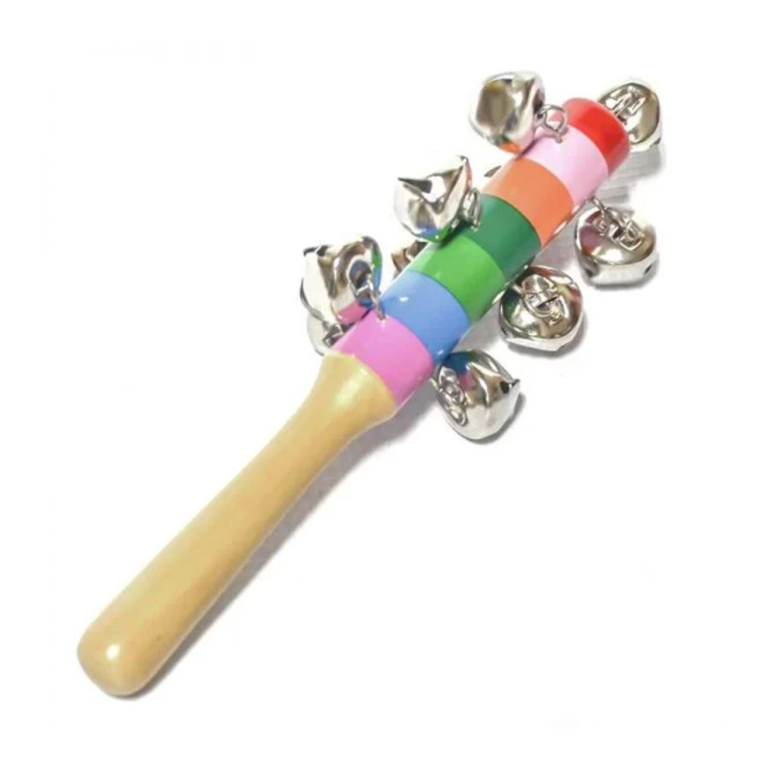 Sonajero De Madera Con Campanas – Instrumento Musical De 26 Cm Para Niños, Marca GICO, Estimulación Temprana Y Sostenible