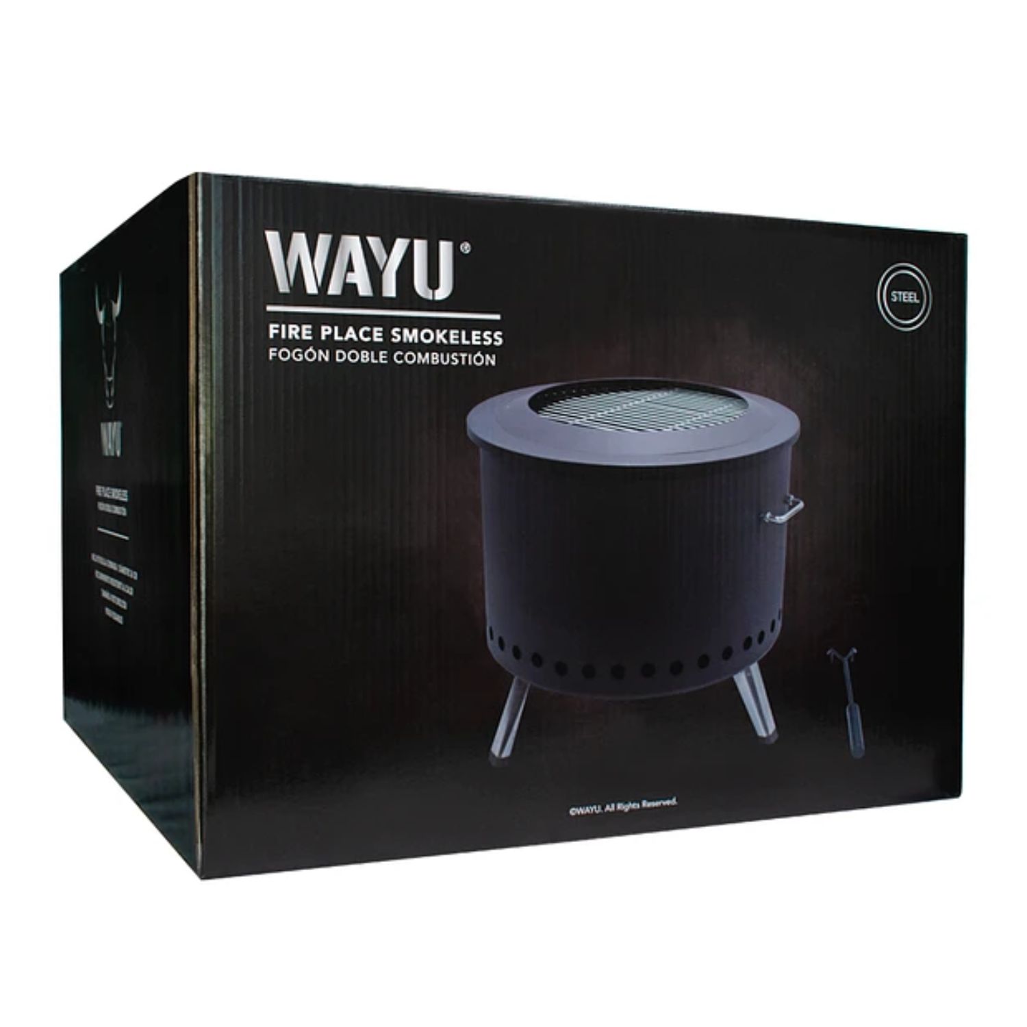 FOGON BRASEO DOBLE COMBUSTION 55CM WAYU ASADO PARRILLA - 4