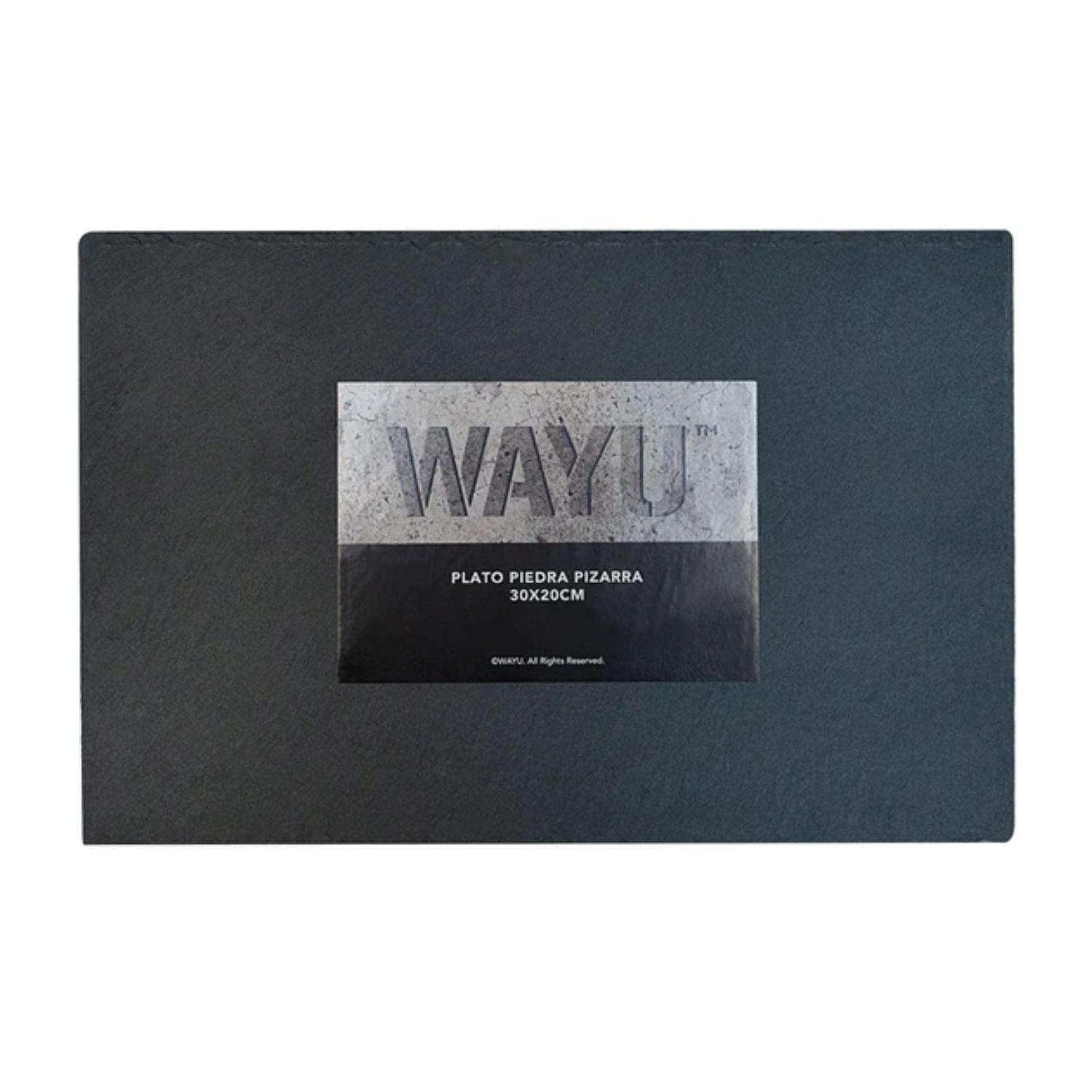 PLATO WAYU RECTANGULAR PIEDRA PIZARRA 30CM ALTA DURABILIDAD COCINA - 4