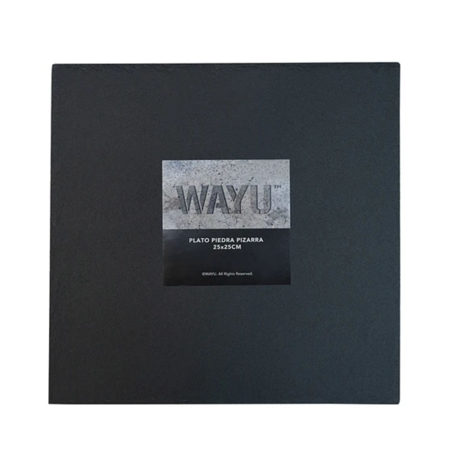 PLATO WAYU CUADRADO PIEDRA PIZARRA 25CM ALTA DURABILIDAD COCINA - 4