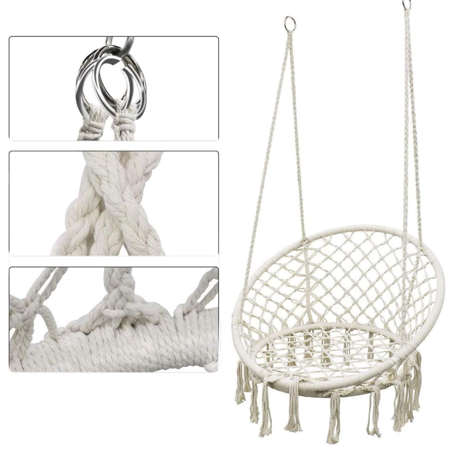 SILLA HAMACA TEJIDO COLGANTE PARA CASAS HOGAR HAMACA - 2