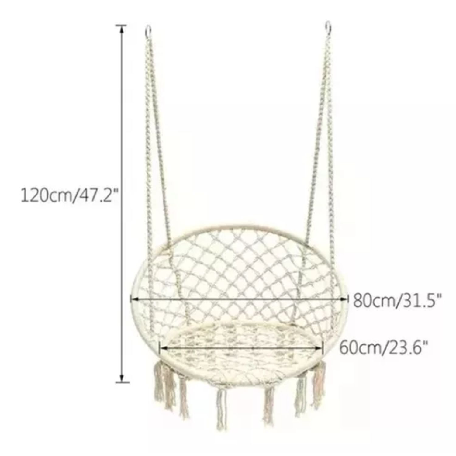 SILLA HAMACA TEJIDO COLGANTE PARA CASAS HOGAR HAMACA - 6