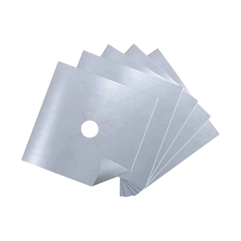 PAPEL ALUMINIO 12 LAMINAS PROTECTOR COCINA ESTUFA FOGON GAS - 1