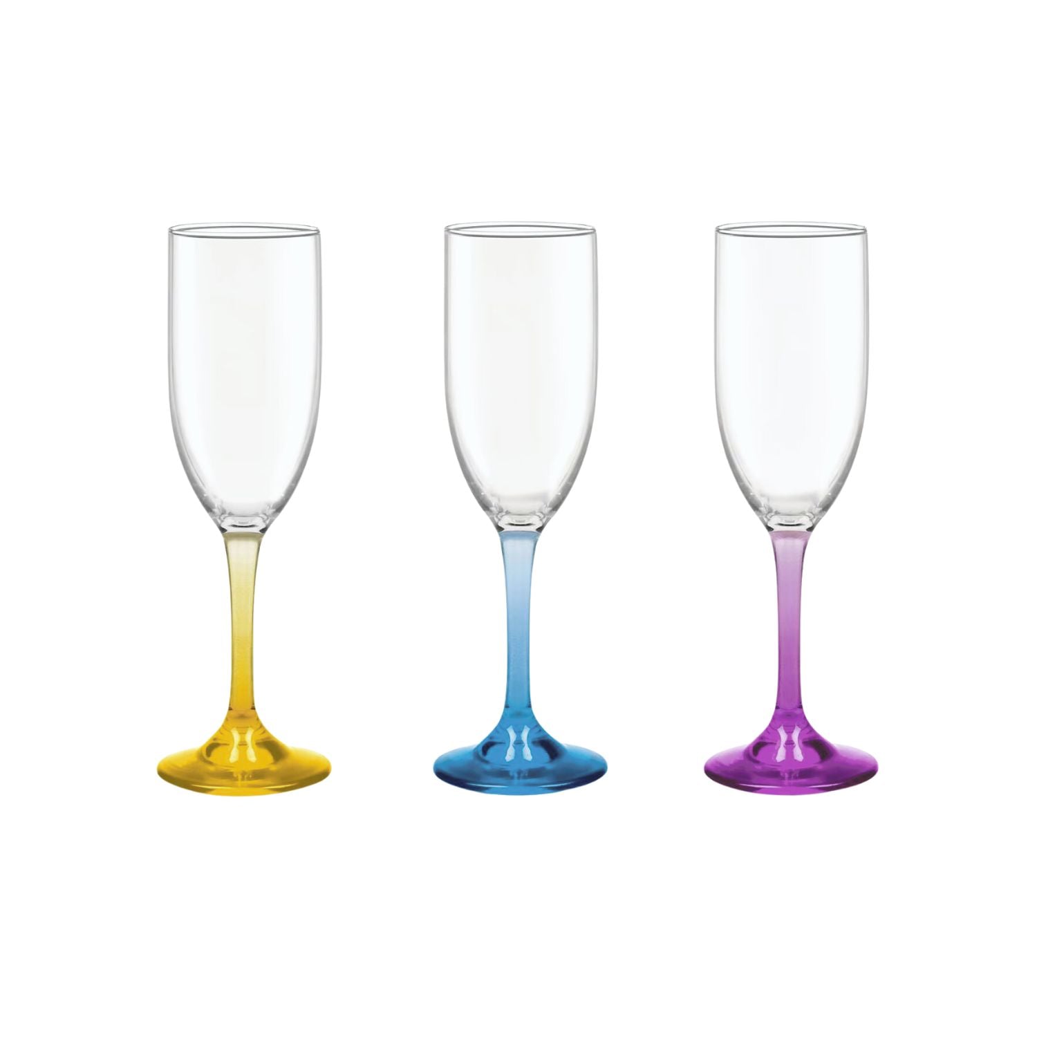 DISPLAY 6 COPAS CHAMPAGNE 176CC FLUTE VERSALLES PIE COLOR - 2