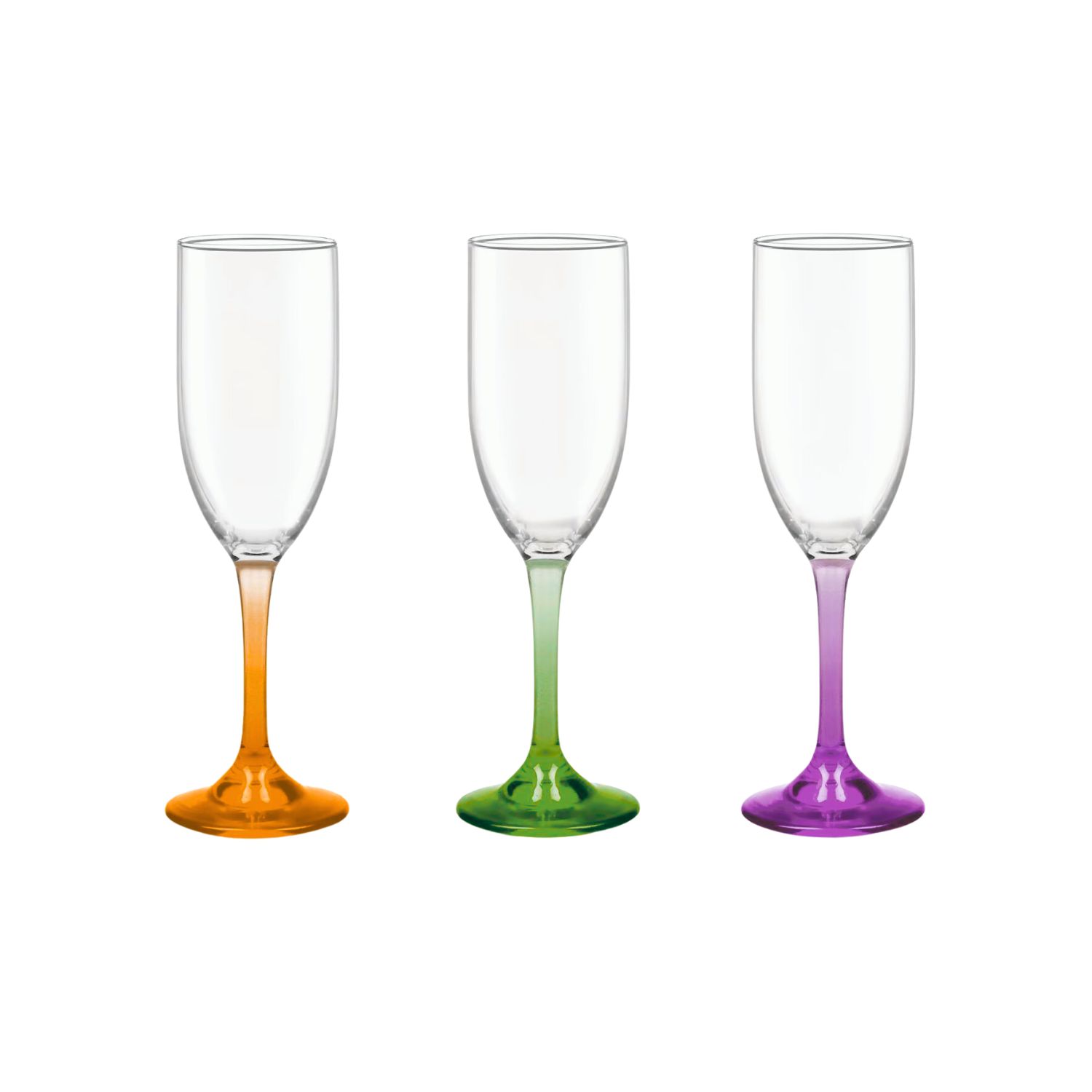 DISPLAY 6 COPAS CHAMPAGNE 176CC FLUTE VERSALLES PIE COLOR - 3