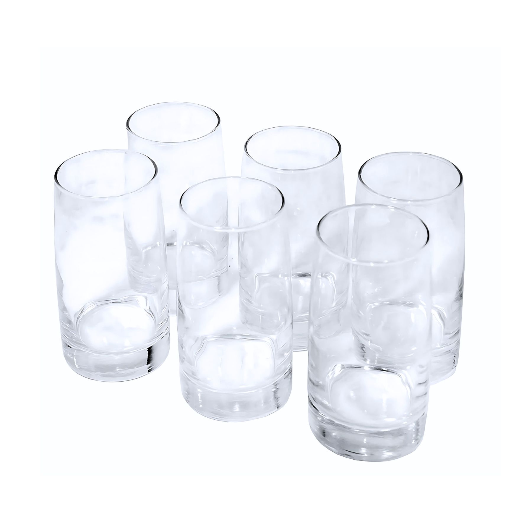 DISPLAY 6 VASOS ALTOS 388CC TOLEDO VIDRIO CRISTAR MOJITOS BEBIDA - 1