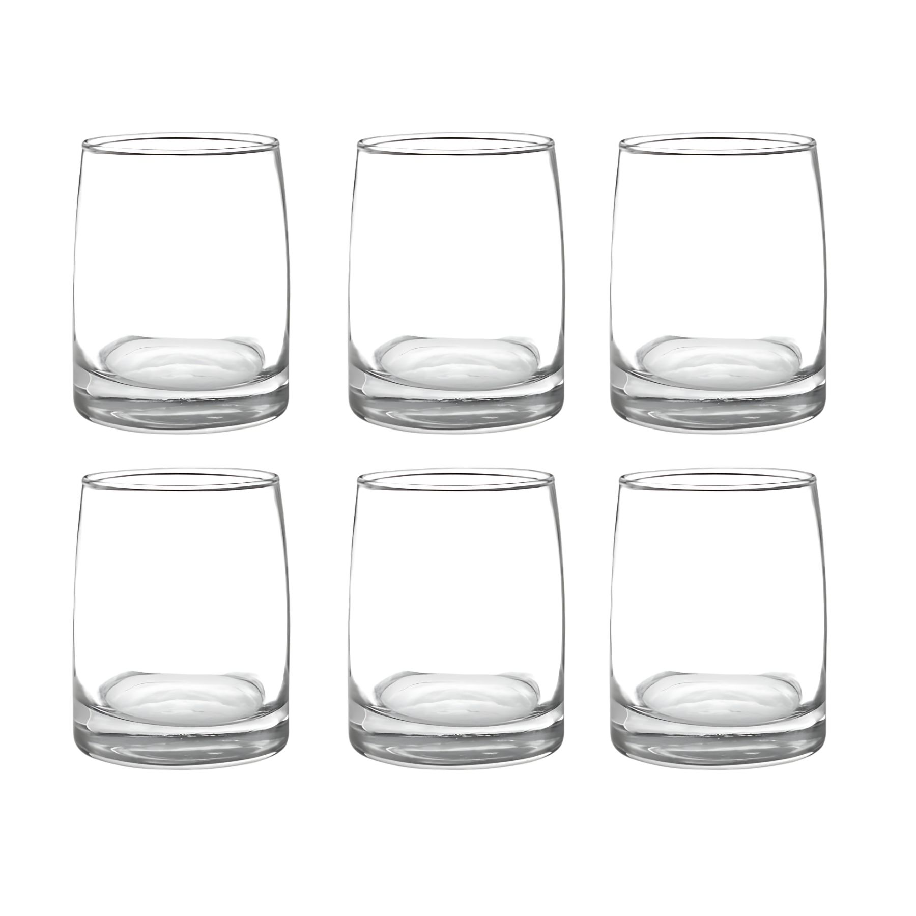 DISPLAY 6 VASOS BAJOS 366CC TOLEDO VIDRIO CRISTAR MOJITOS BEBIDA - 1
