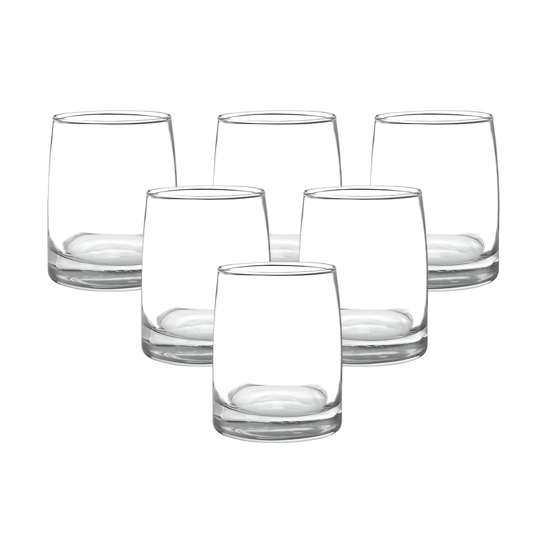 DISPLAY 6 VASOS BAJOS 366CC TOLEDO VIDRIO CRISTAR MOJITOS BEBIDA - 2