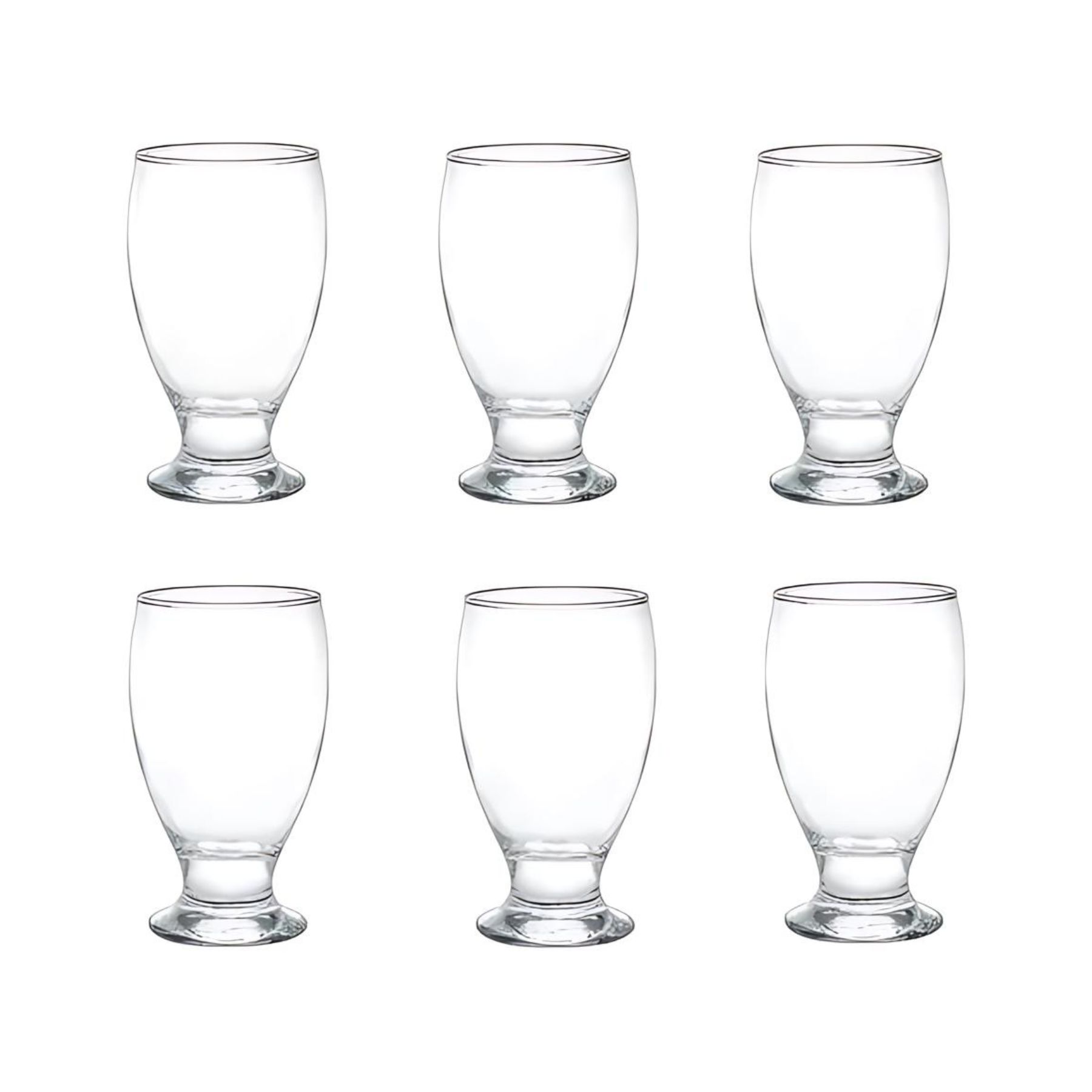 DISPLAY 6 COPAS LEXINGTON 355CC PARA AGUA BEBIDA CERVEZA CRISTAR - 1