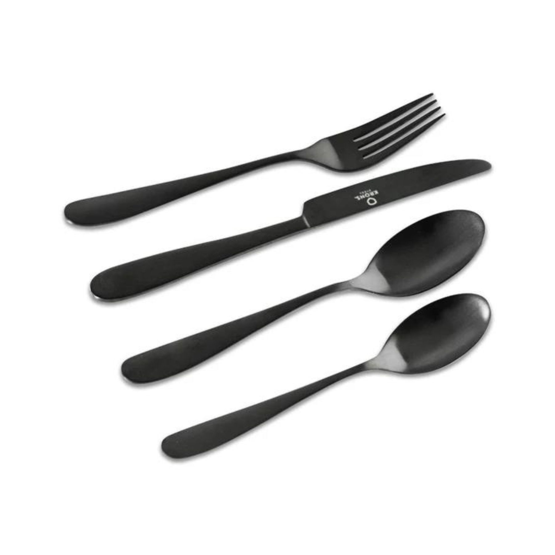 SET CUBIERTOS 24 PZS BLACK KRONS ACERO INOX SET CUCHILLERIA - 2