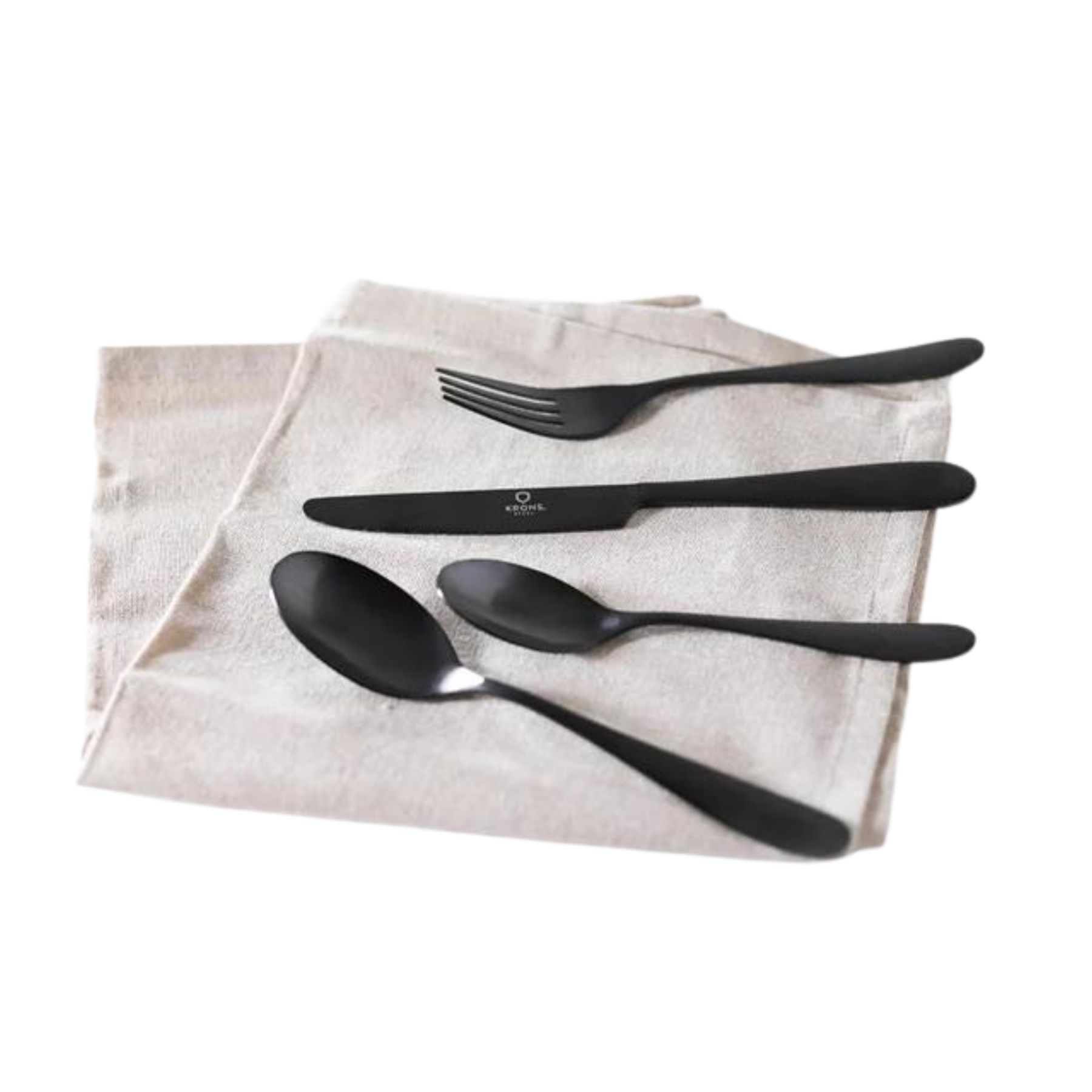 SET CUBIERTOS 24 PZS BLACK KRONS ACERO INOX SET CUCHILLERIA - 3