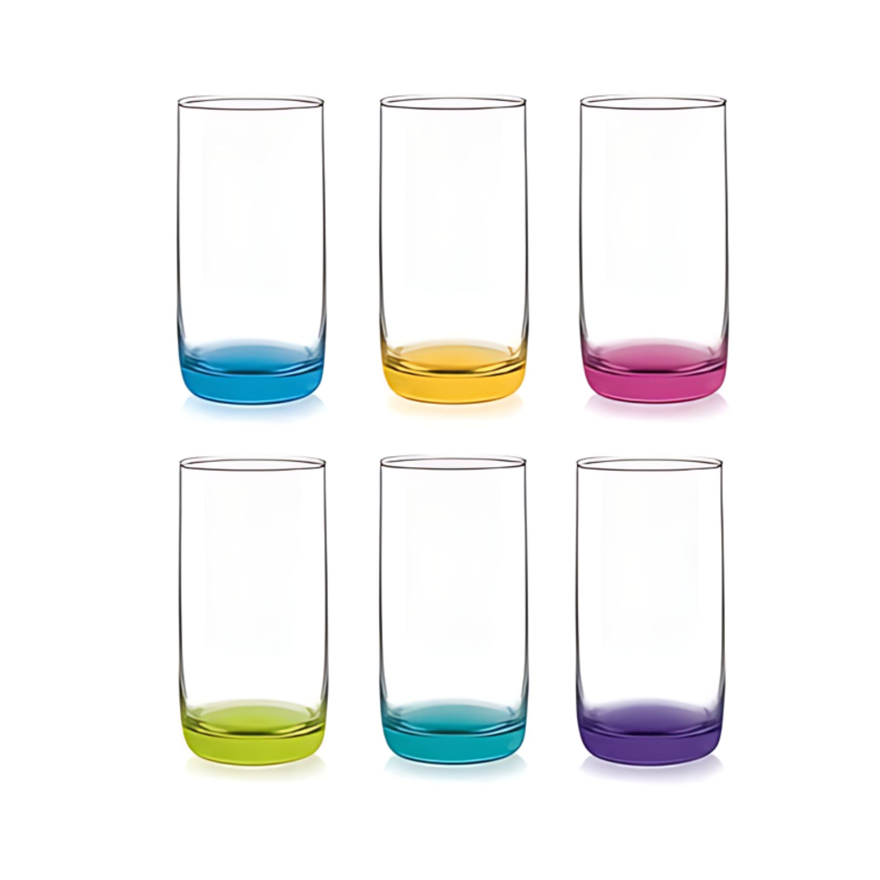 DISPLAY 6 VASOS ALTOS MONTERREY FONDO COLOR 445CC CRISTAR - 1