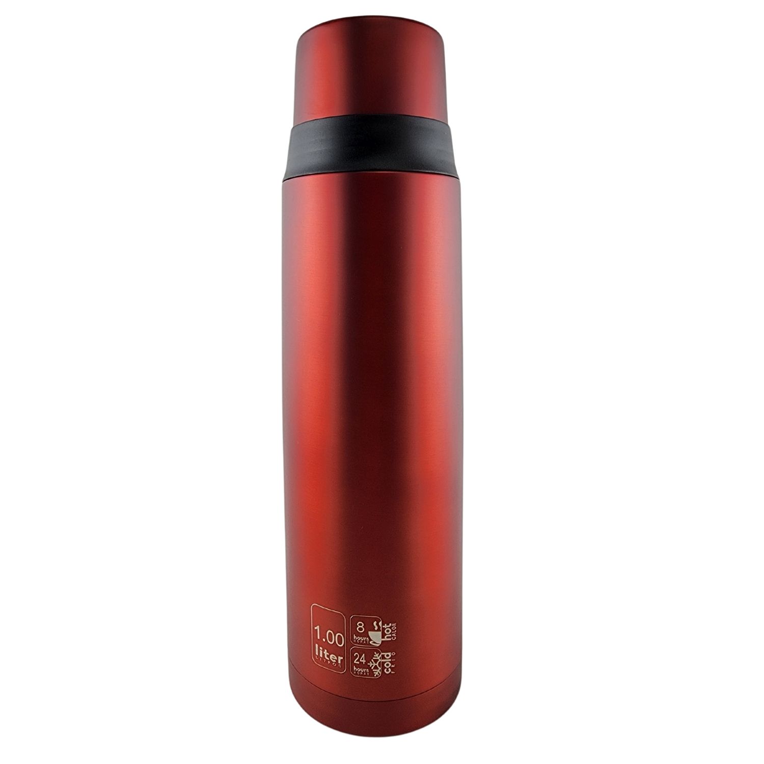 TERMO MEGA SLIM IV 1L ACERO INOXIDABLE TE EN COLOR CAFE OUTDOOR EN COLOR ROJO - 2