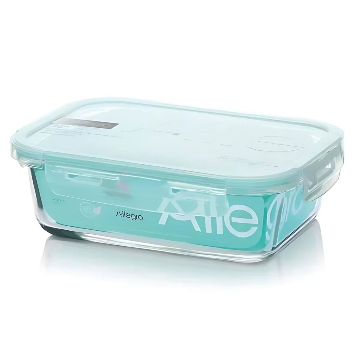 CONTENEDOR ALIMENTOS HERMETICO RECTANGULAR 420ML VIDRIO ALLEGRA - 1