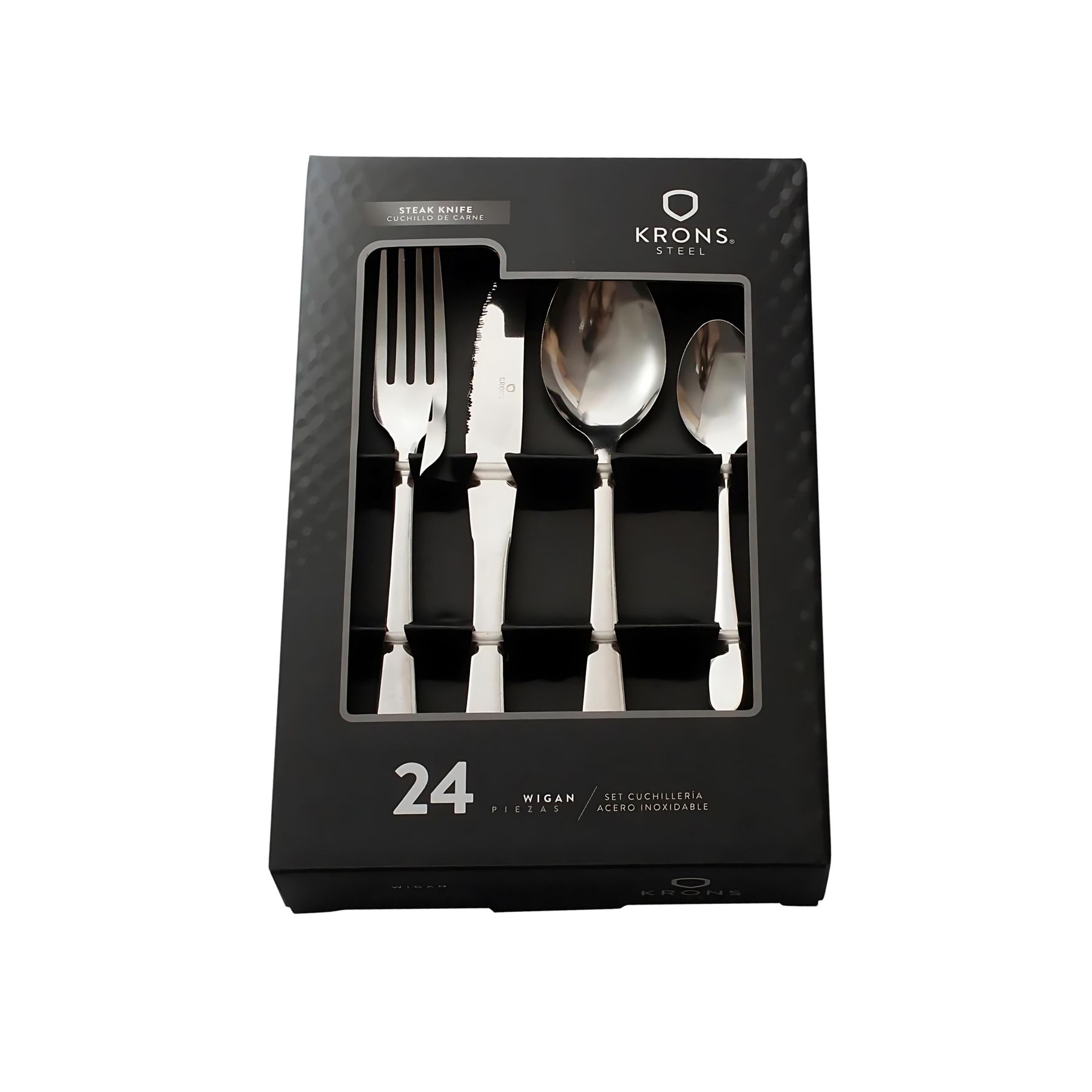 SET CUBIERTOS 24 PZS WIGAN KRONS ACERO INOX SET CUCHILLERIA - 1