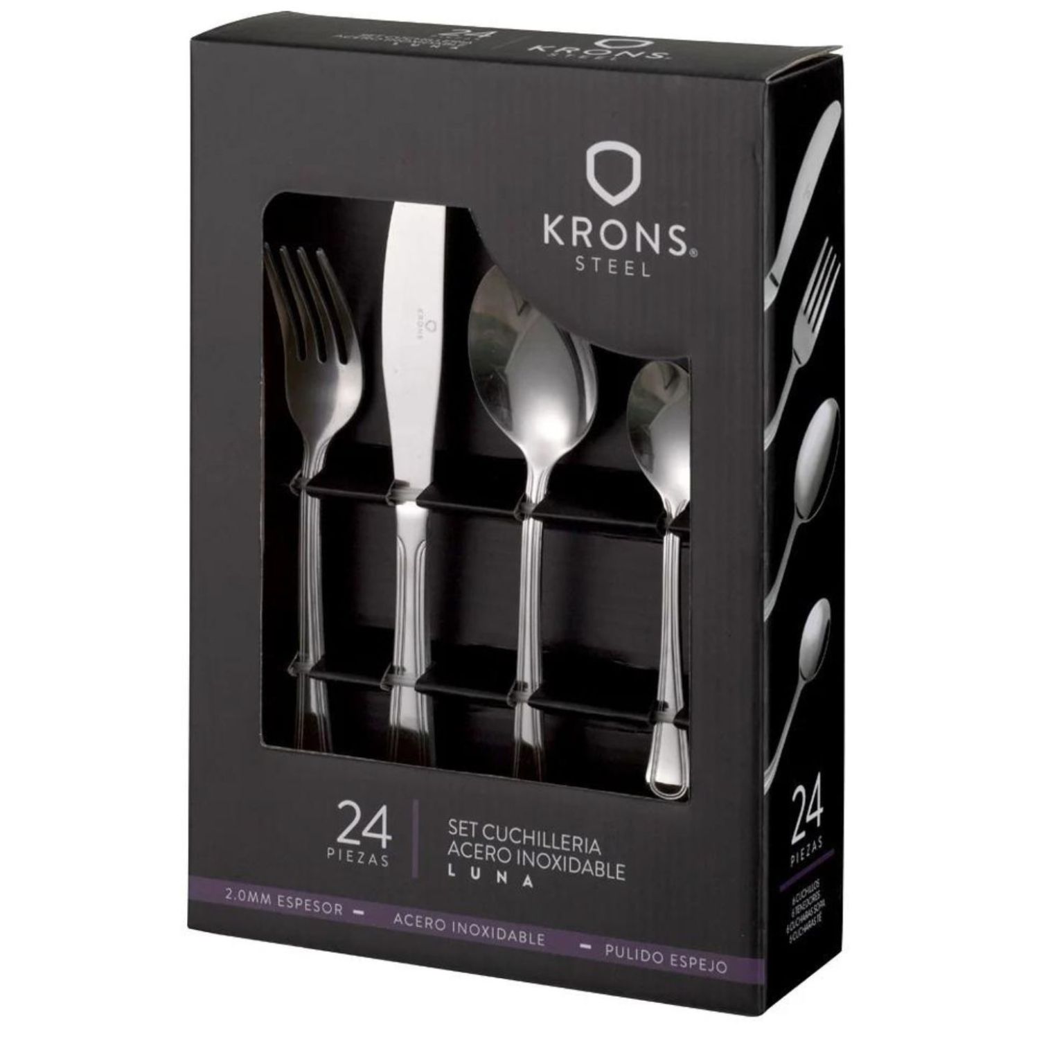 SET CUBIERTOS 24 PZS LINCOLN KRONS ACERO INOX SET CUCHILLERIA - 1
