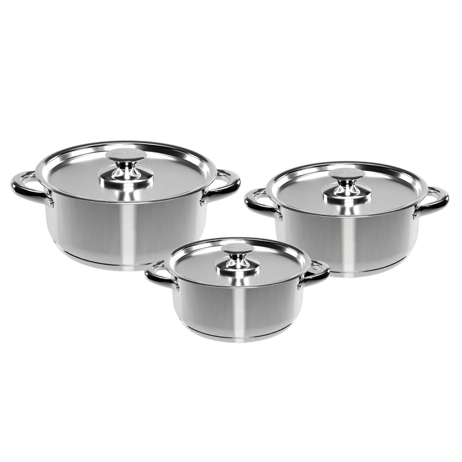 SET BATERIA DE COCINA 6 PIEZAS ACERO INOXIDABLE 420-6SS WENS - 1