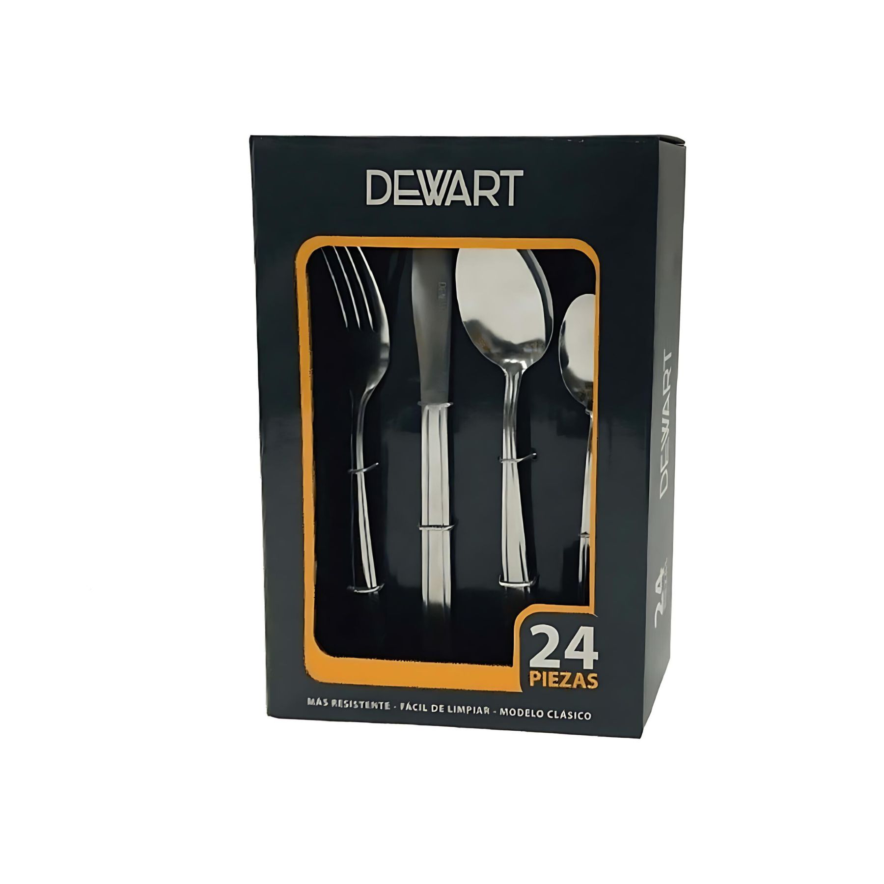 SET CUBIERTOS 24 PZS BOX DEWART ACERO INOXIDABLE PARA SERVIR - 1