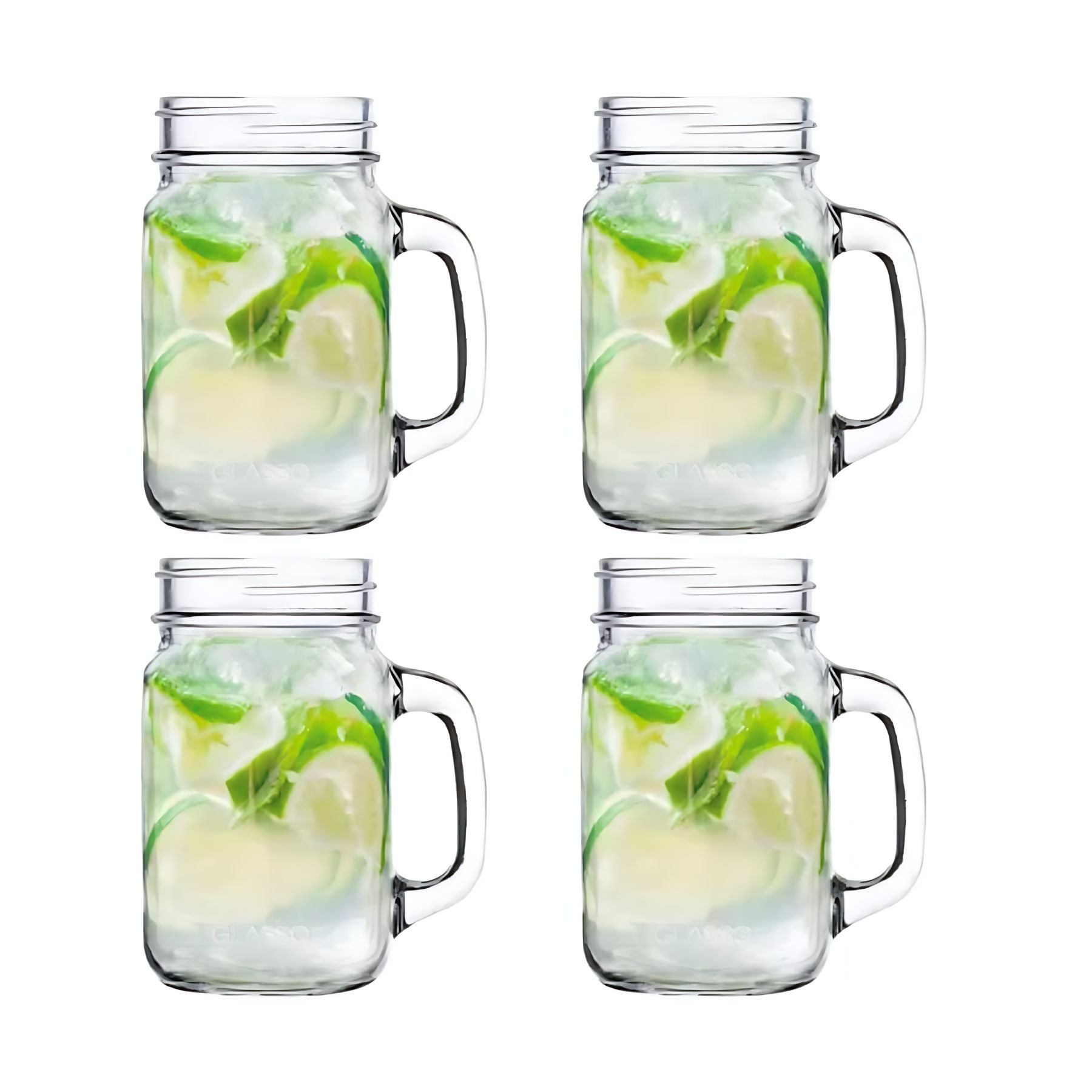 SET 4 VASOS MOJITO MASON GLASSO - 1