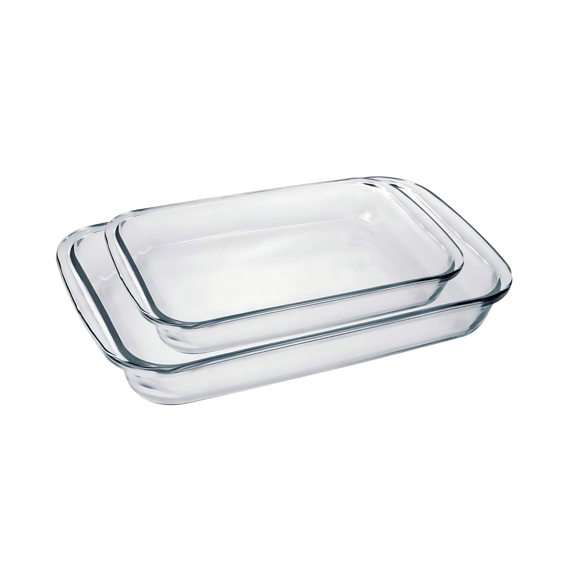 PACK 2 FUENTES ASADERAS MEDIANA GRANDE VIDRIO RECTANGULAR - 3