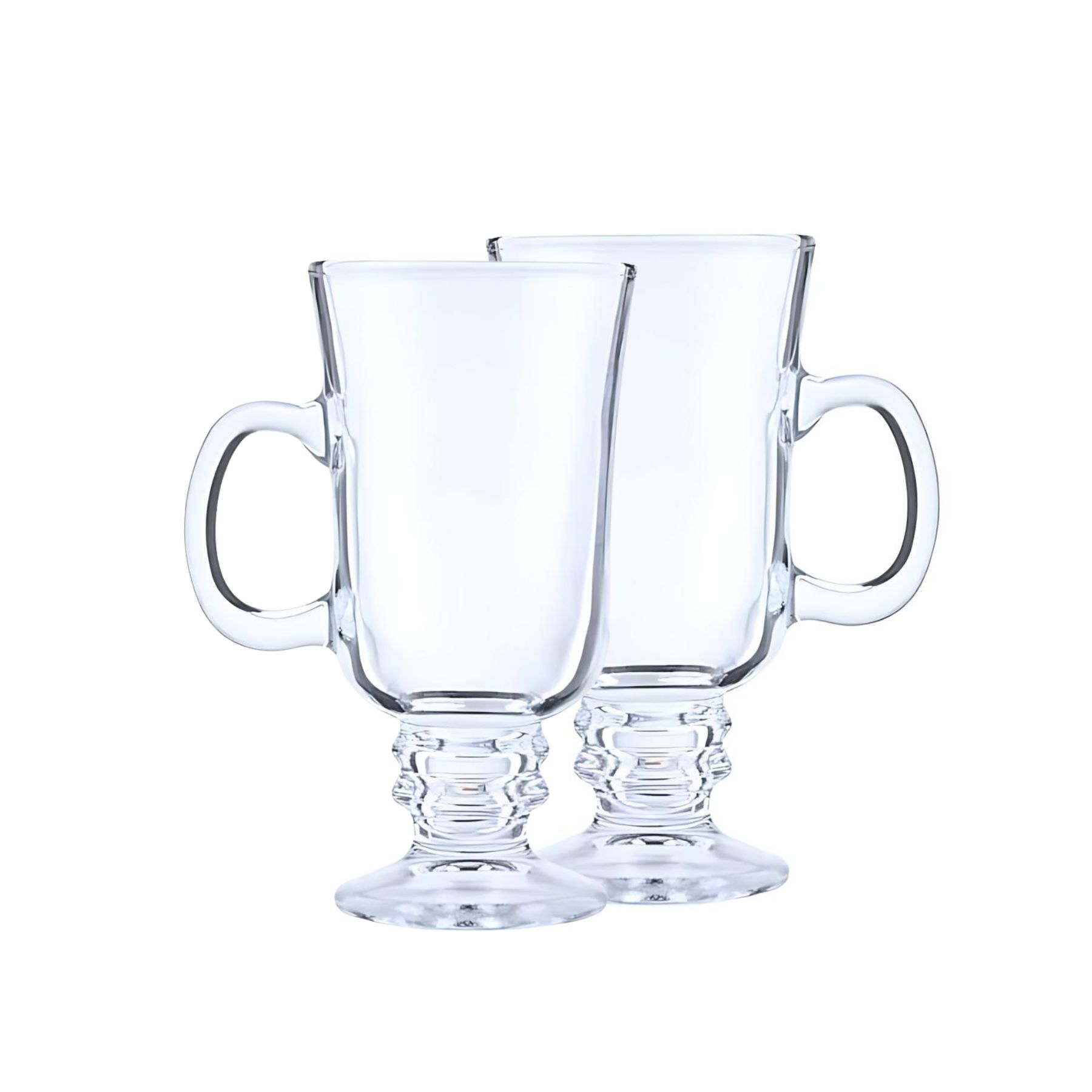 SET 2 VASOS GRANDE CAFE CAPPUCCINO VIDRIO CRISTAL 230CC ALLEGRA - 3
