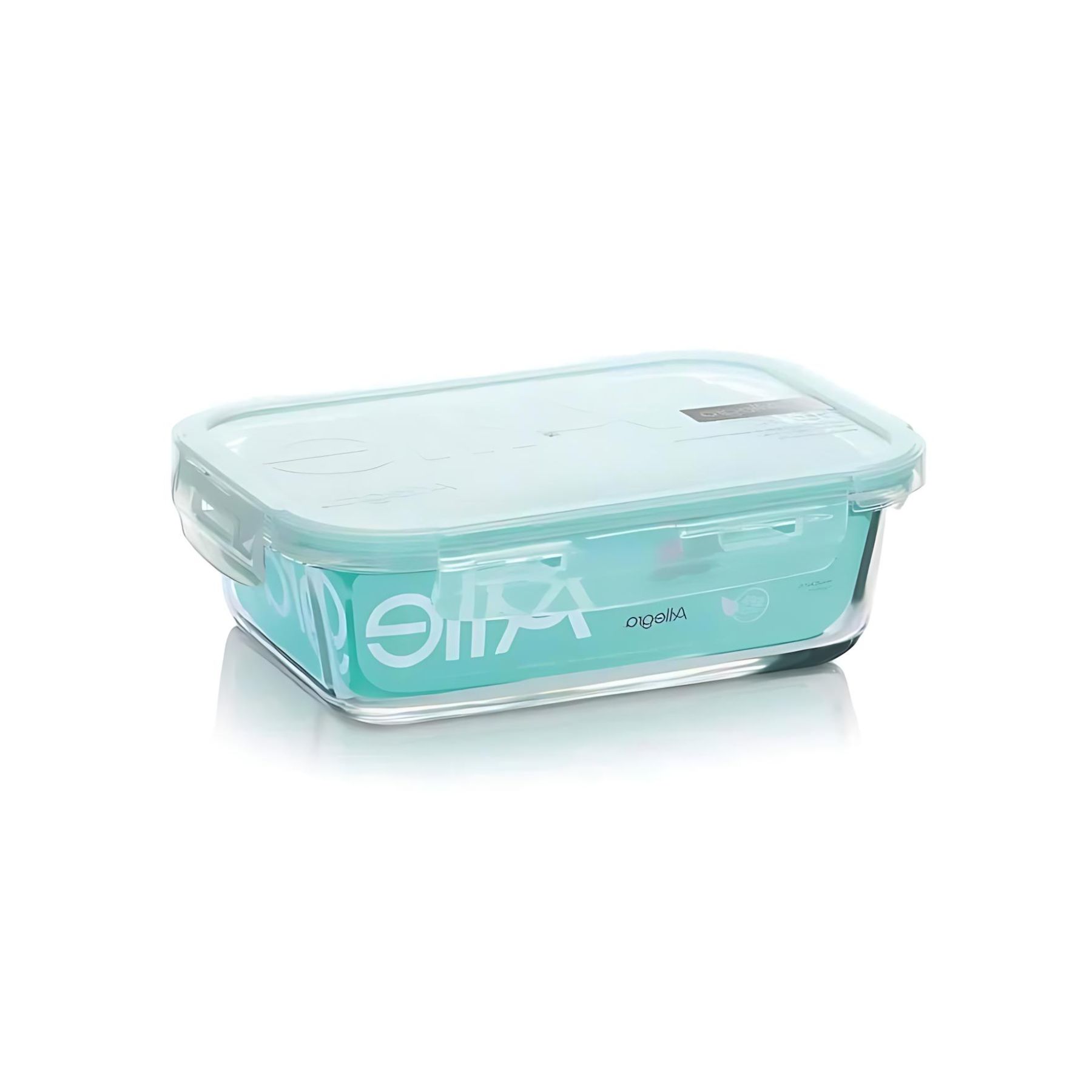 CONTENEDOR ALIMENTOS HERMETICO RECTANGULAR 600ML VIDRIO ALLEGRA - 2