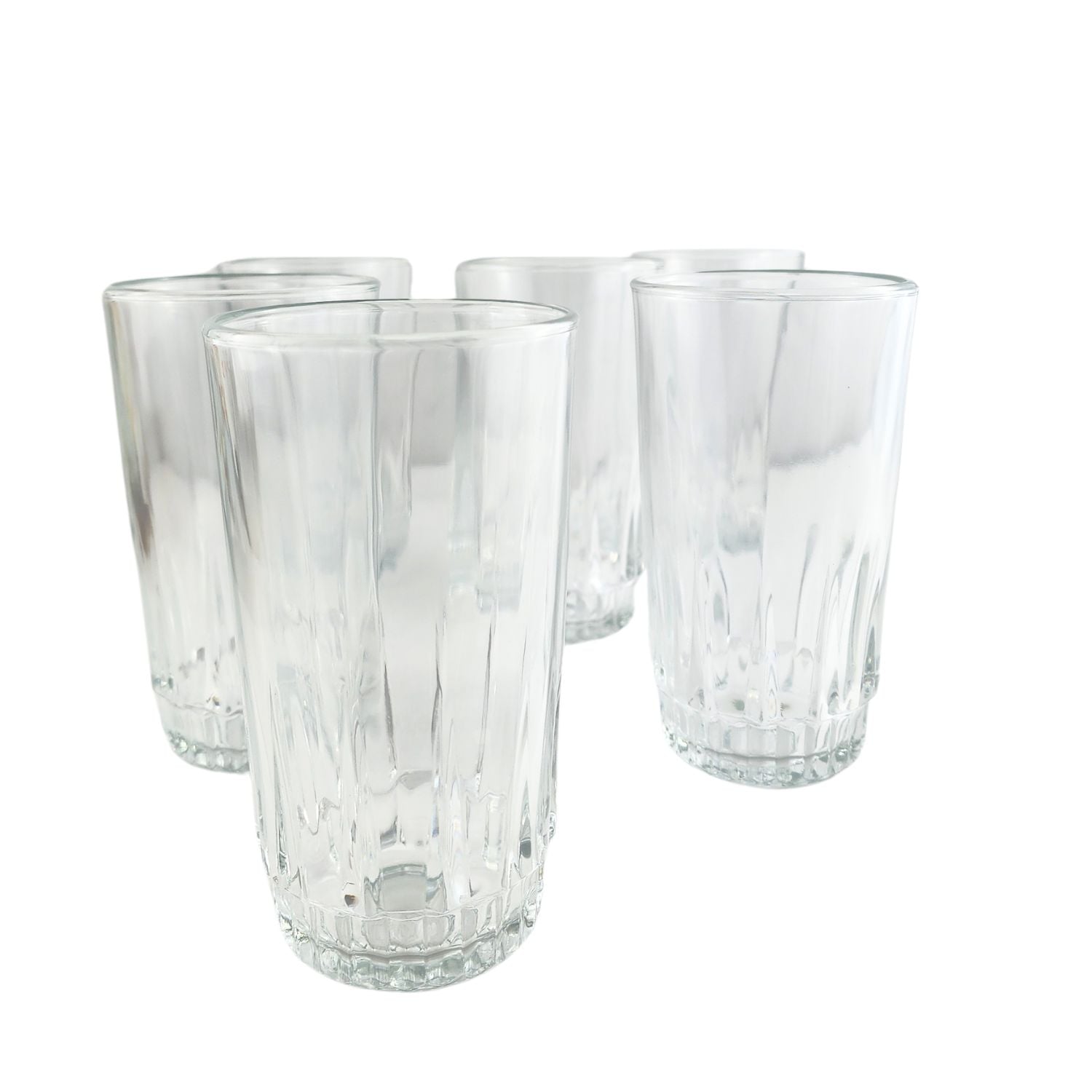 SET 6 VASOS ALTOS WHISKY CRISTAR PRISMA ROCKS 335ML - 2