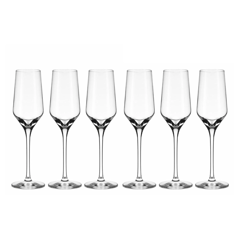 SET 6 COPAS 225ML CHAMPAGNE BRUNELLO NADIR TRANSPARENTE - 1