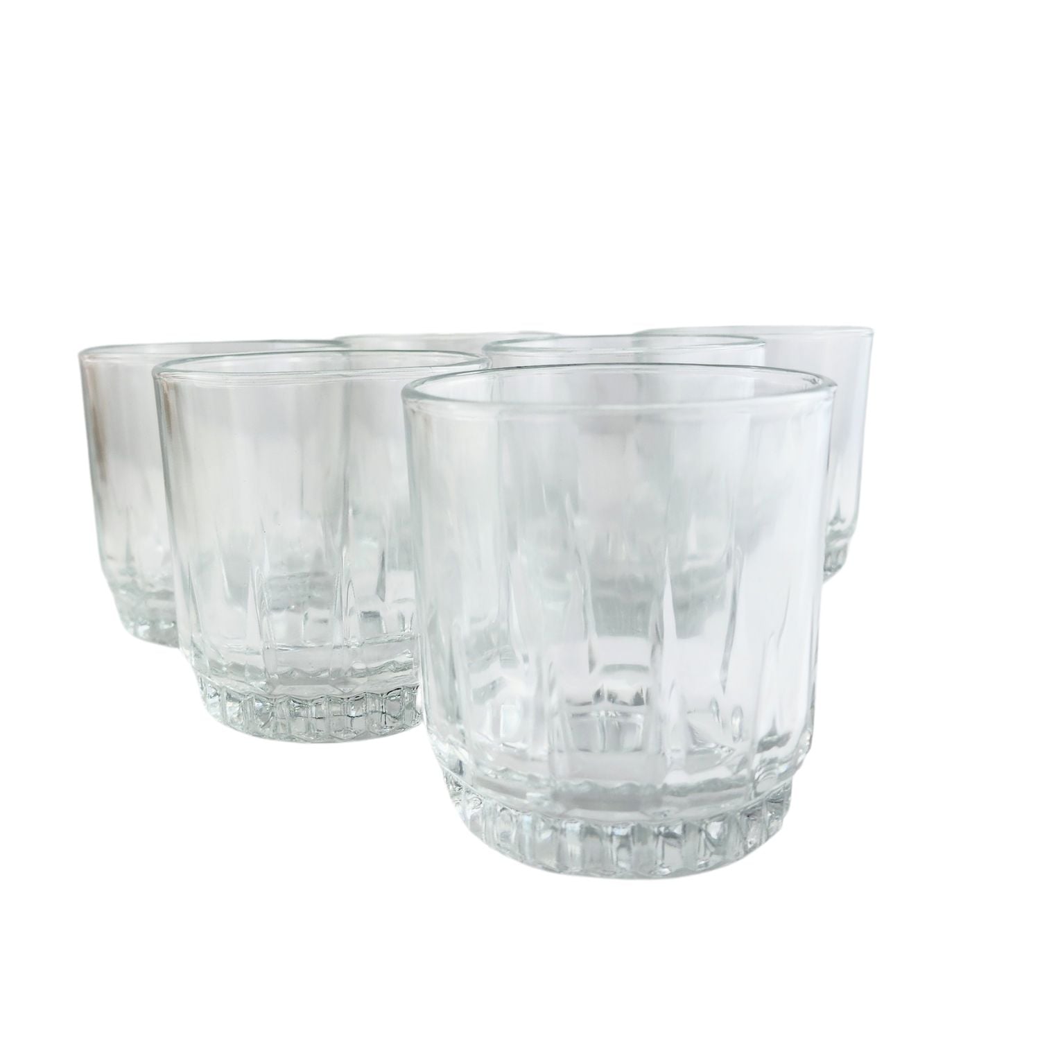 SET 6 VASOS BAJOS WHISKY CRISTAR PRISMA ROCKS 306ML - 4