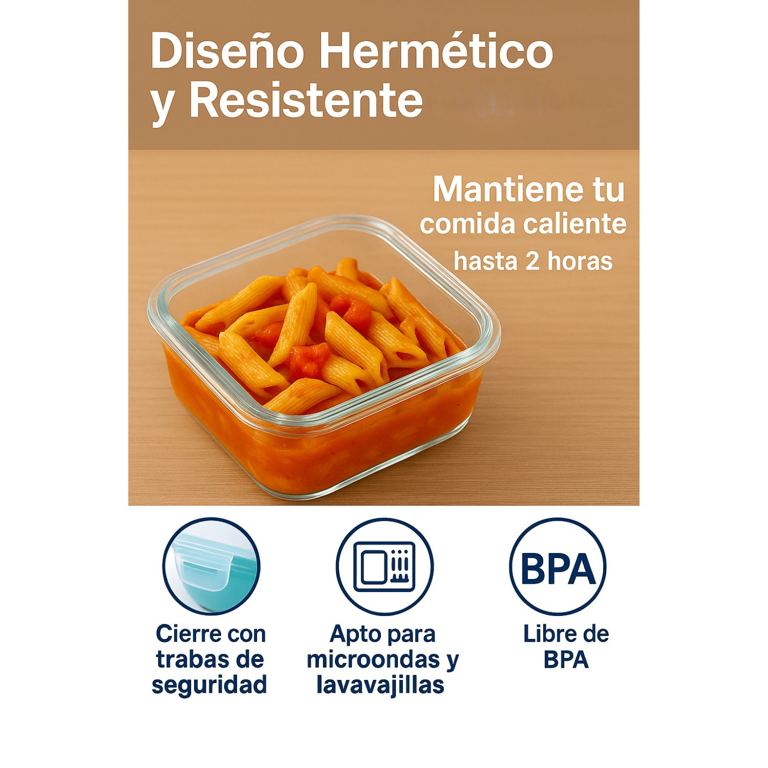 SET 3 CONTENEDORES TAPERS HERMETICOS DE VIDRIO ALLEGRA - 6