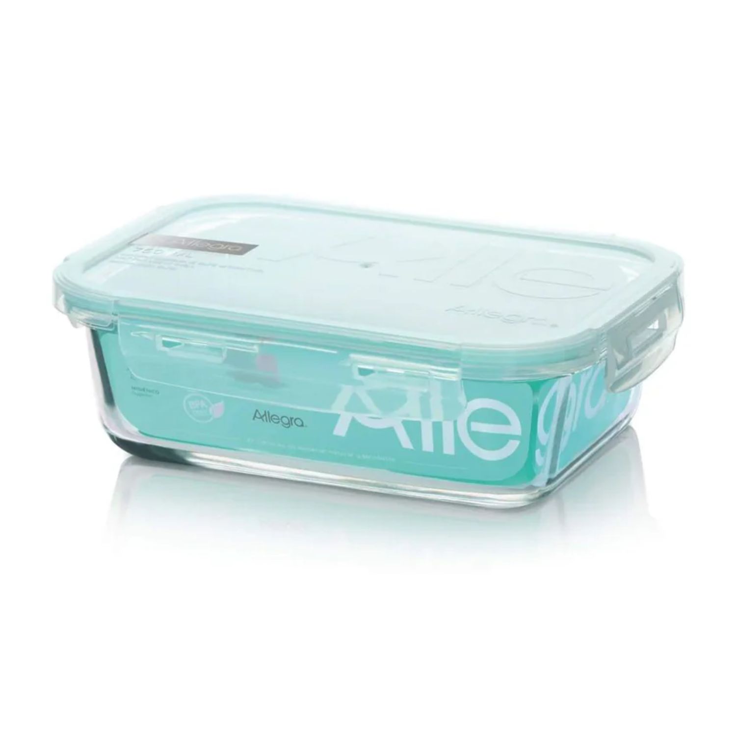 CONTENEDOR HERMÉTICO DE VIDRIO ALLEGRA 750ML RECTANGULAR - 1