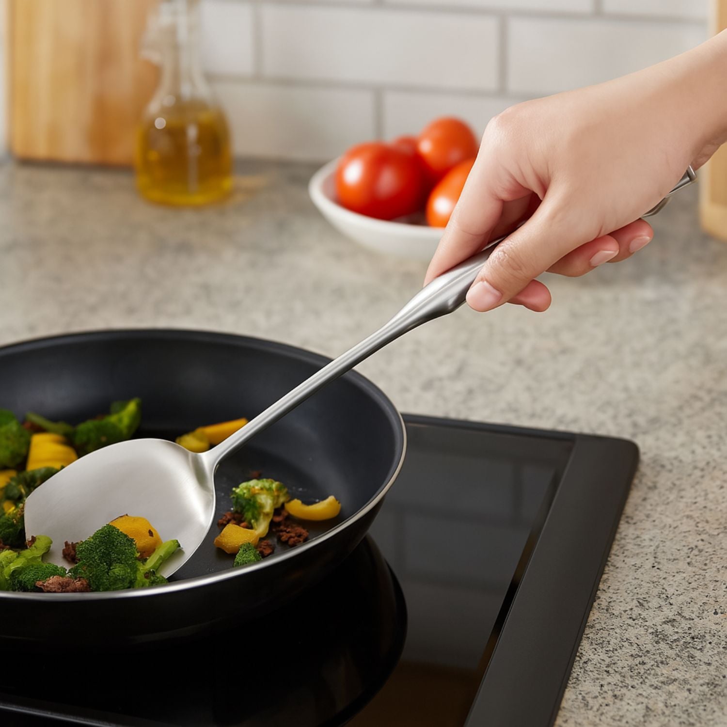 ESPATULA PLANA DE COCINA WENS 38CM ACERO INOXIDABLE - 2
