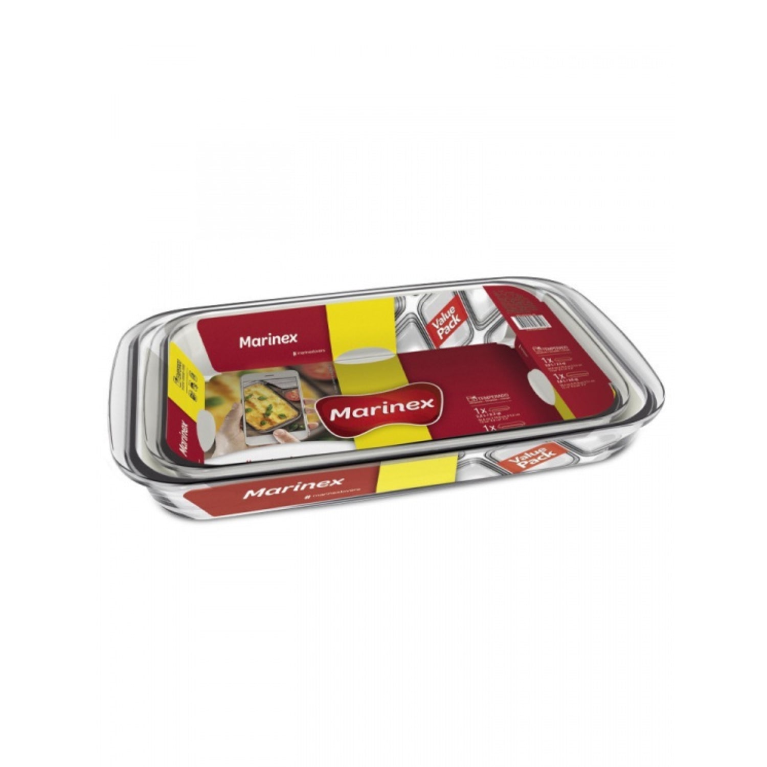 SET 2 ASADERAS RECTANGULARES G/M MARINEX FUENTE PARA HORNO - 2