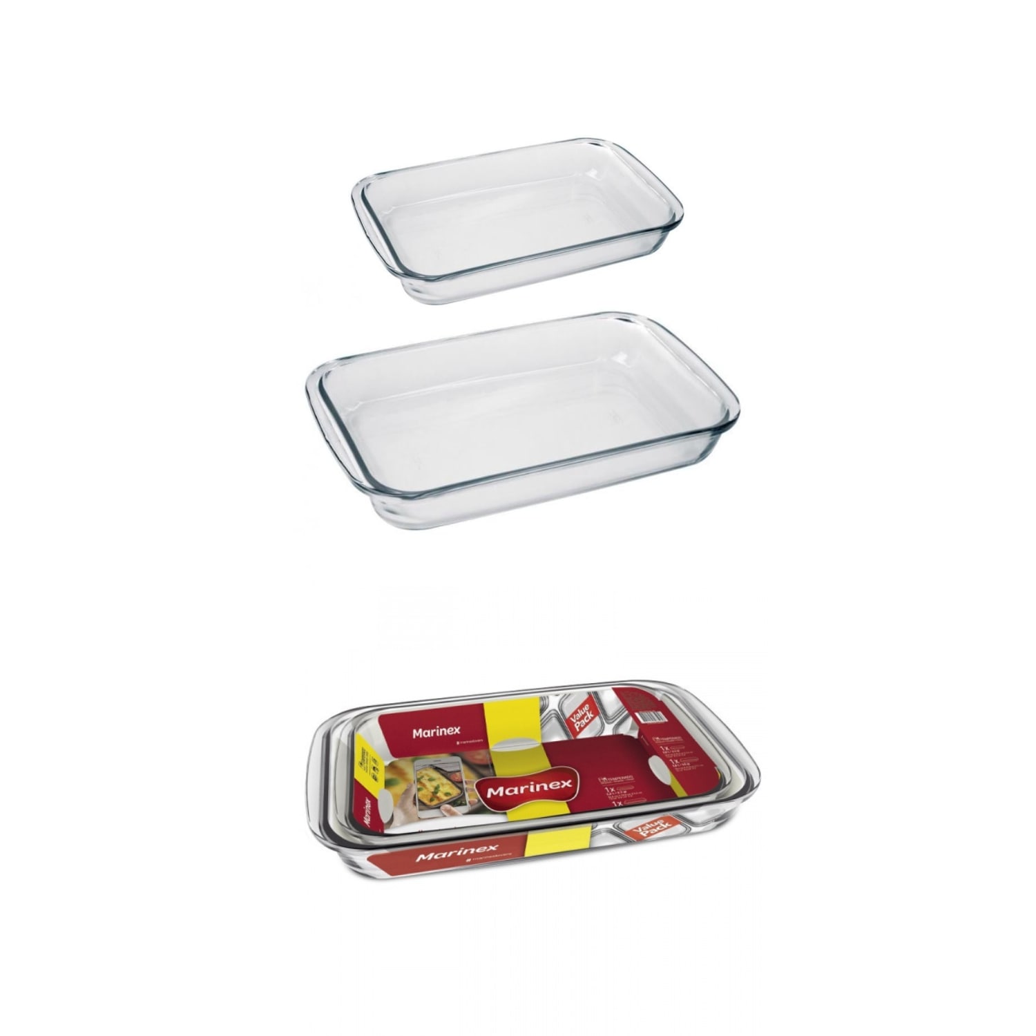 SET 2 ASADERAS RECTANGULARES G/M MARINEX FUENTE PARA HORNO - 4