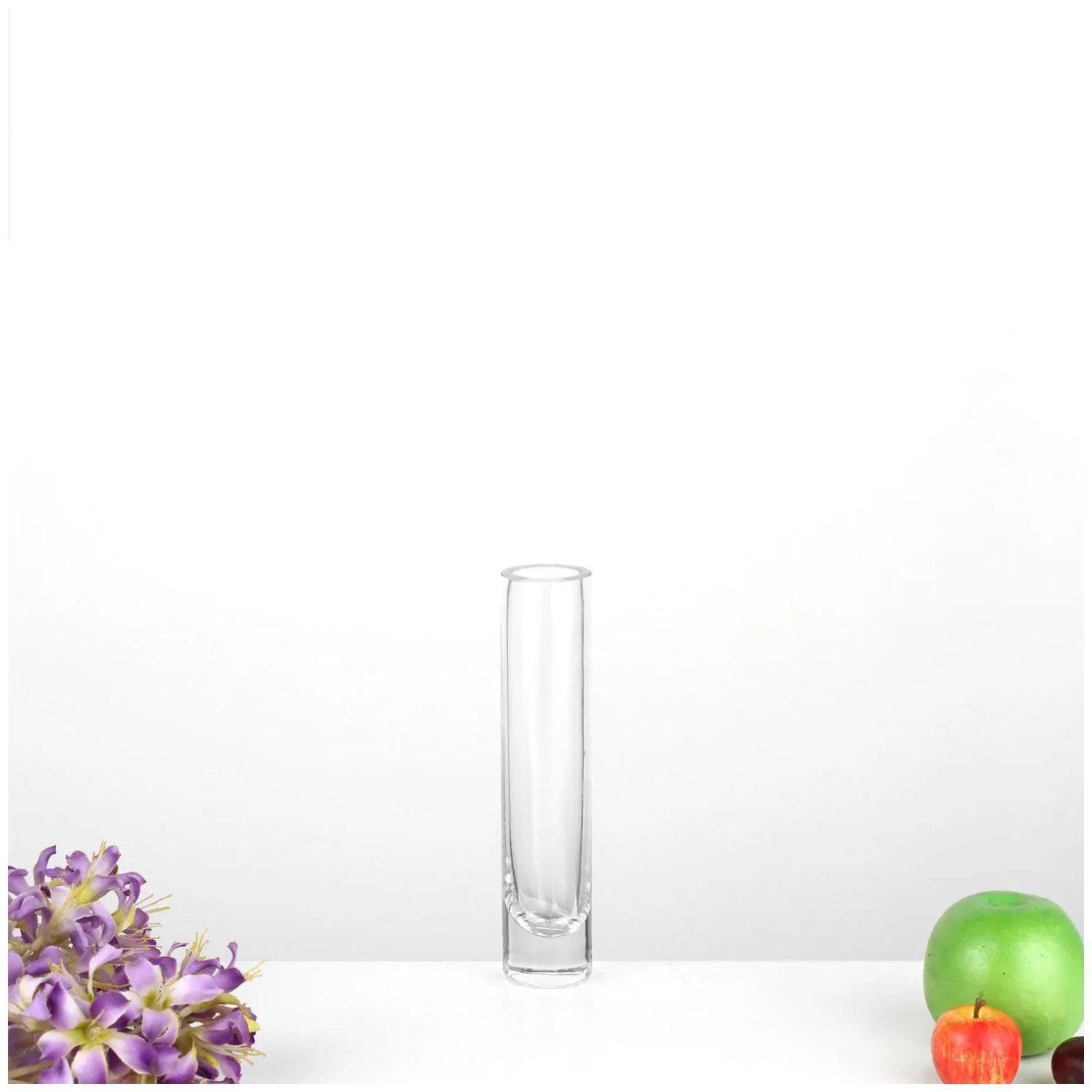 FLORERO TUBO UNIFLOR 20CM VIDRIO TRANSPARENTE ALLEGRA - 3