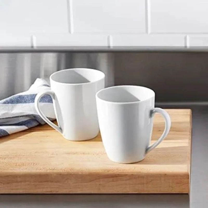 SET 12 TAZAS MUG DE CERAMICA BLANCO BULLET 325ML HALLEN - 3