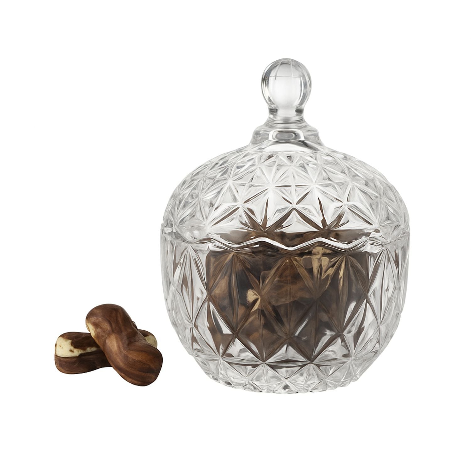 BOMBONERA AZUCARERO DIAMANTE VIDRIO TEMPLADO ALLEGRA BOWL - 1