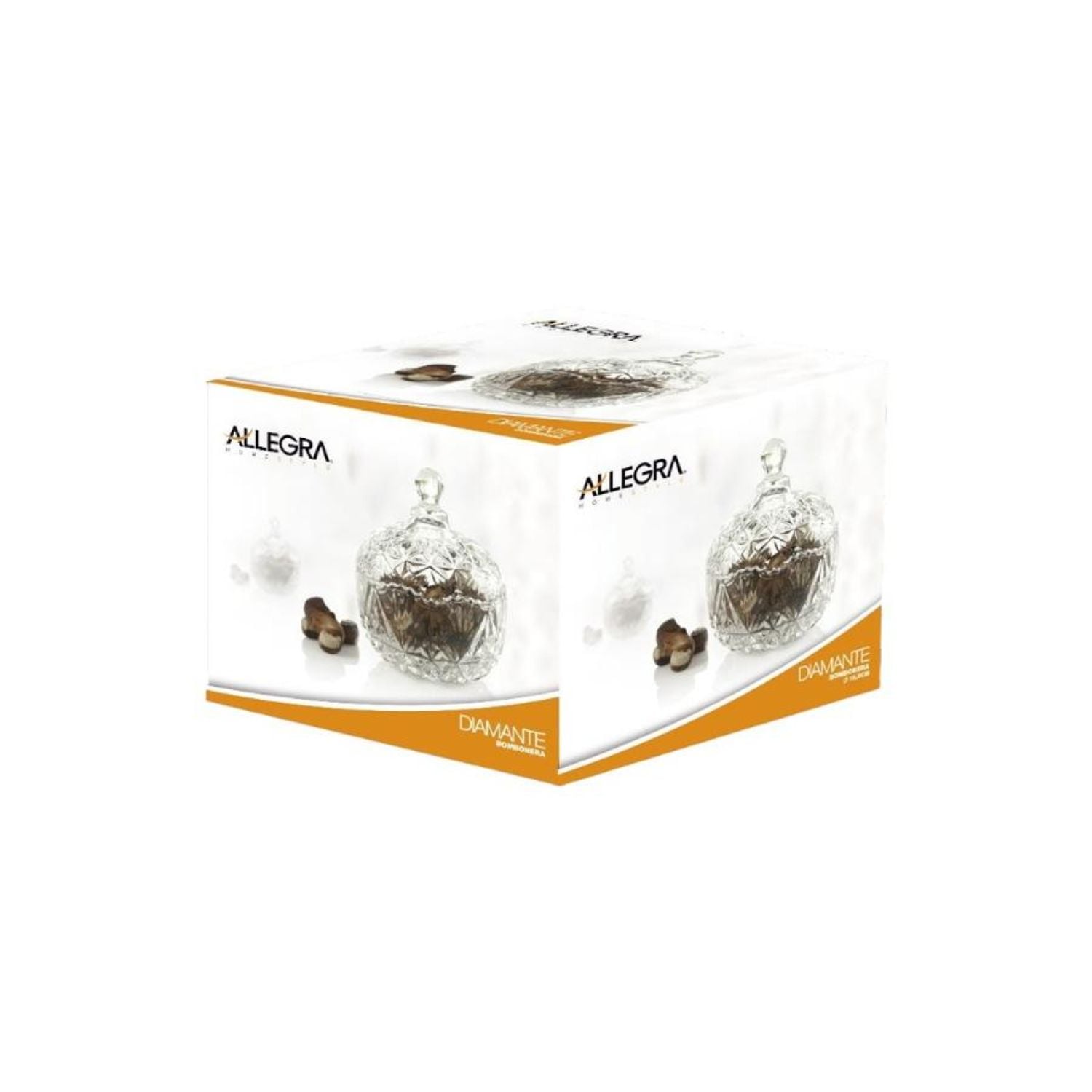 BOMBONERA AZUCARERO DIAMANTE VIDRIO TEMPLADO ALLEGRA BOWL - 2