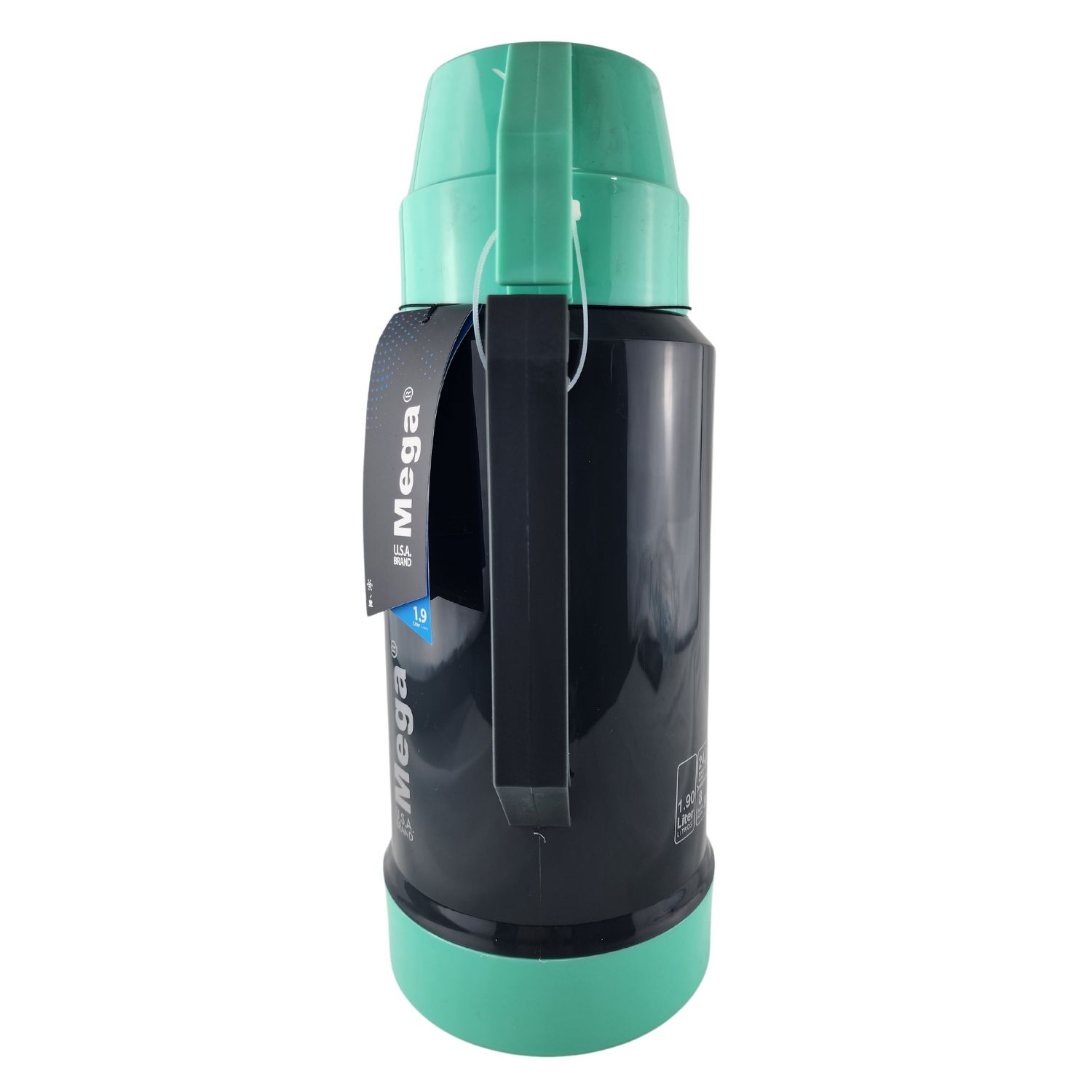 TERMO MEGA 1.9L NEW MEGATEMP BEBIDAS CALIENTES FRIAS CON TAZAS TURQUESA - 2