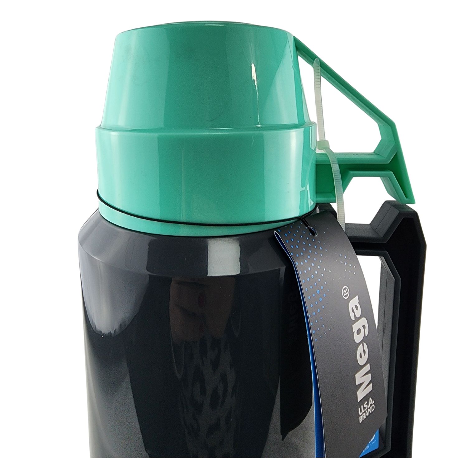 TERMO MEGA 1.9L NEW MEGATEMP BEBIDAS CALIENTES FRIAS CON TAZAS TURQUESA - 5
