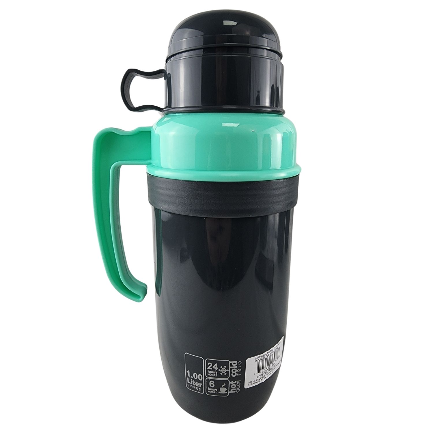 TERMO NEW MEGA 1L PARA LIQUIDOS CALIENTES FRIOS TURQUESA - 3