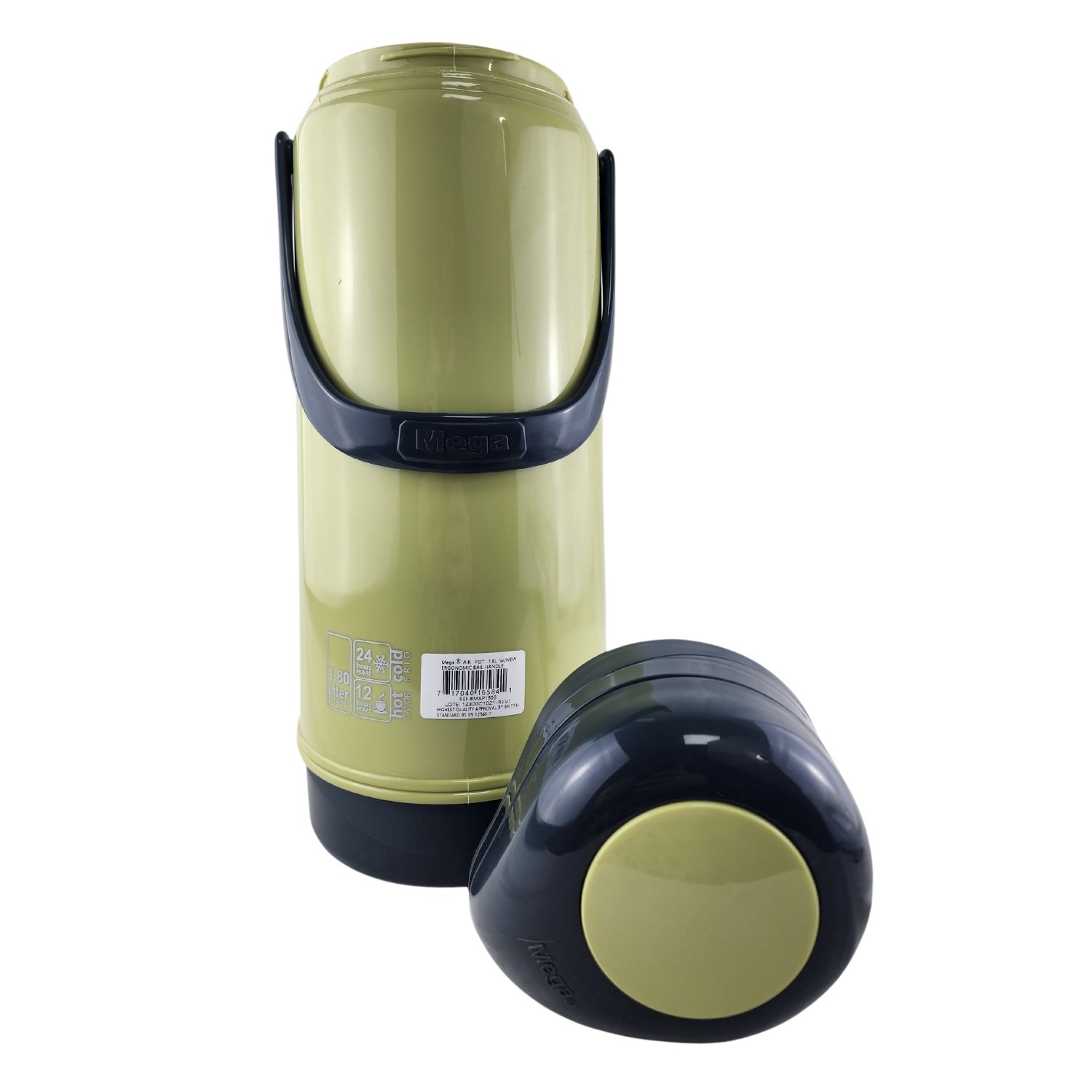 TERMO MEGA 1.8L AIR POT MANILLA SIFON BEBIDAS CALIENTES FRIAS VERDE - 6