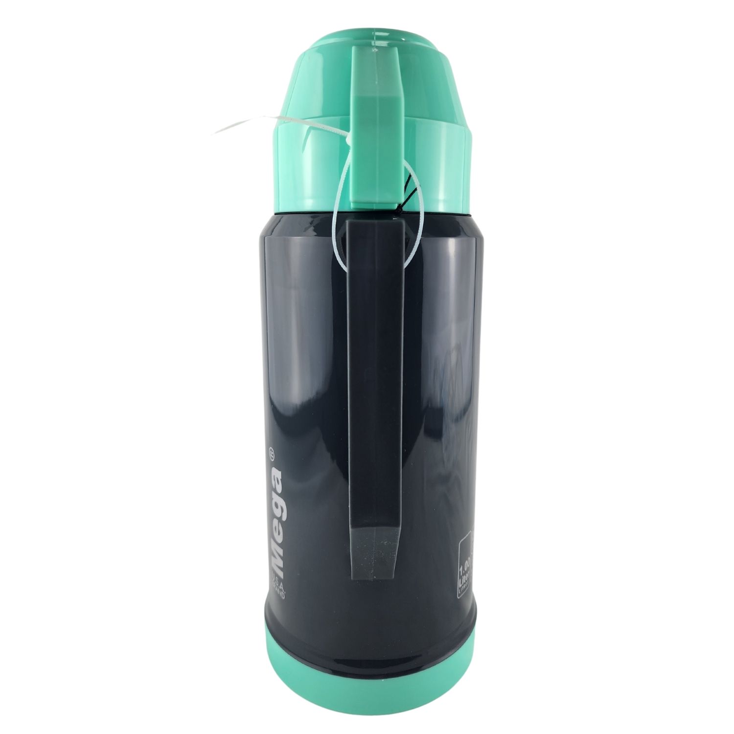 TERMO MEGA 1L NEW MEGATEMP BEBIDAS CALIENTES FRIAS CON TAZAS TURQUESA - 2