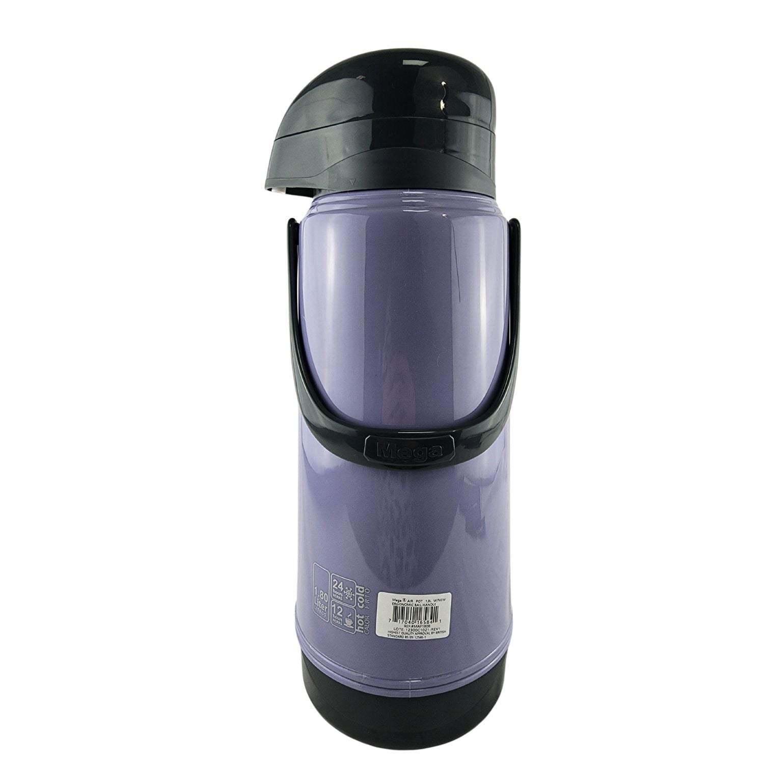 TERMO MEGA 1.8L AIR POT MANILLA SIFON BEBIDAS CALIENTES FRIAS LILA - 2