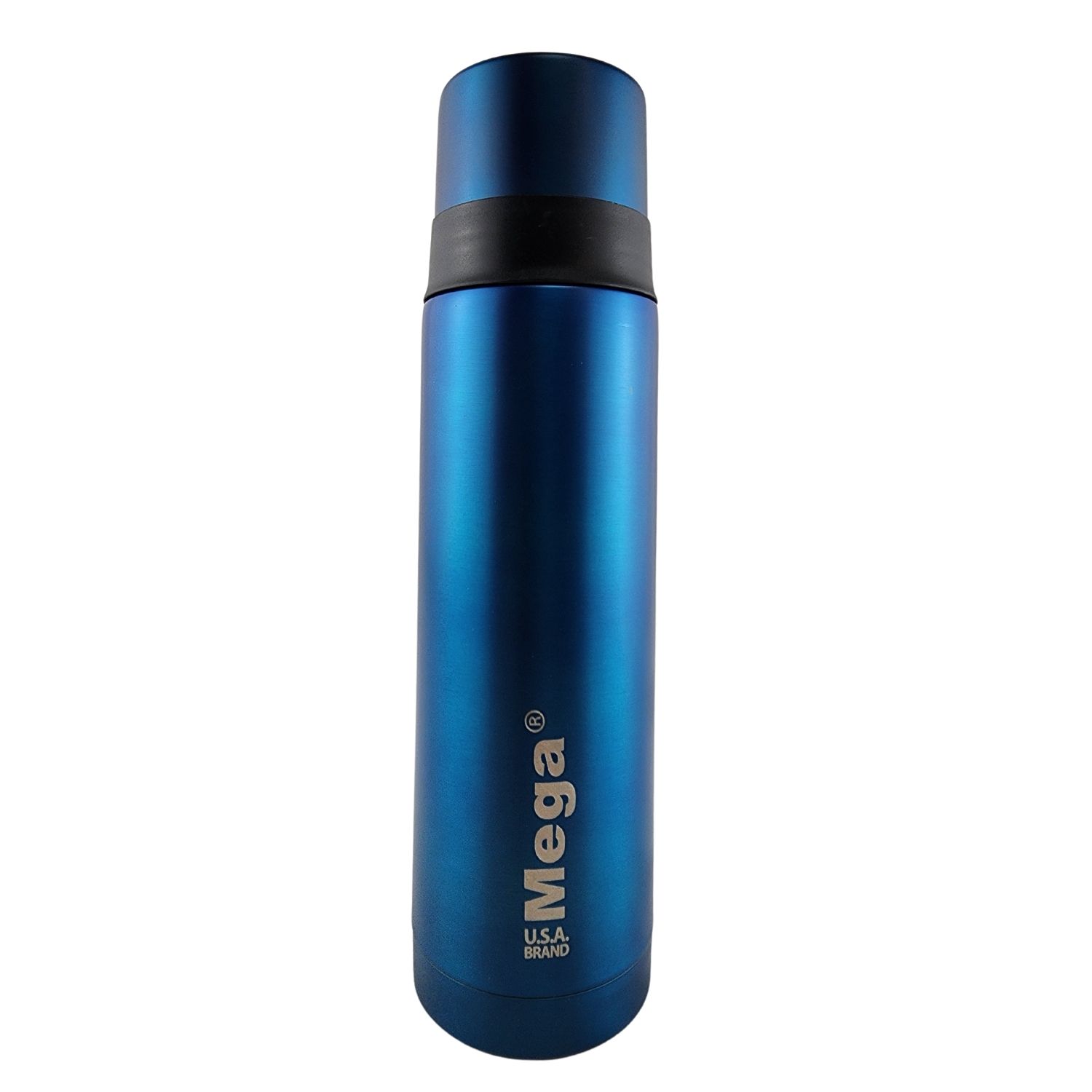 TERMO MEGA SLIM IV 1L ACERO INOXIDABLE TE EN COLOR CAFE OUTDOOR AZUL - 1
